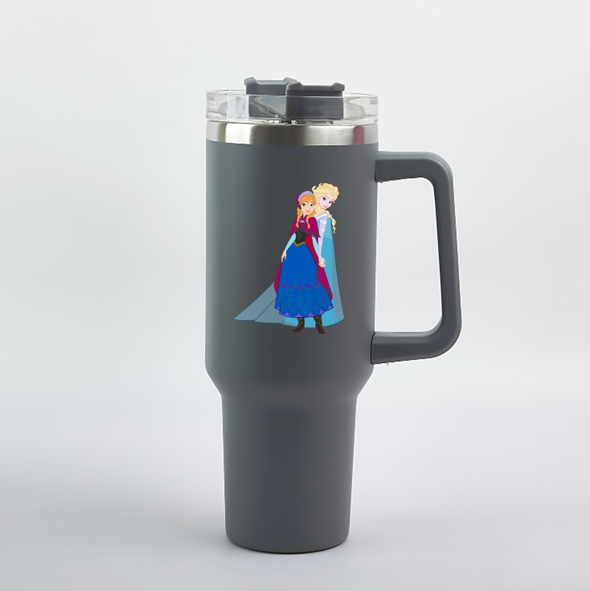 （画像用） アナと雪の女王 アンナ エルサ Frozen Anna Elsa 1200mL車用タンブラー（カラープリント）