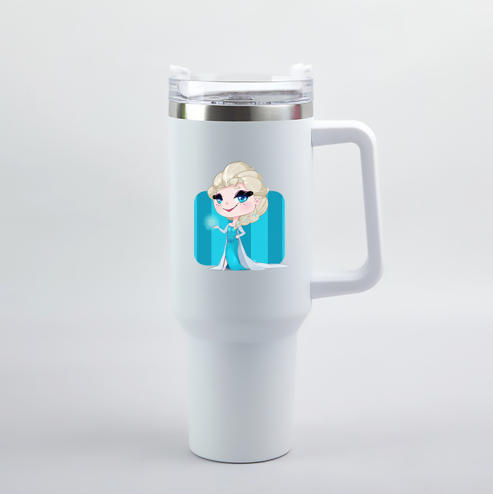 （画像用） アナと雪の女王 アンナ エルサ Frozen Anna Elsa 1200mL車用タンブラー（カラープリント）
