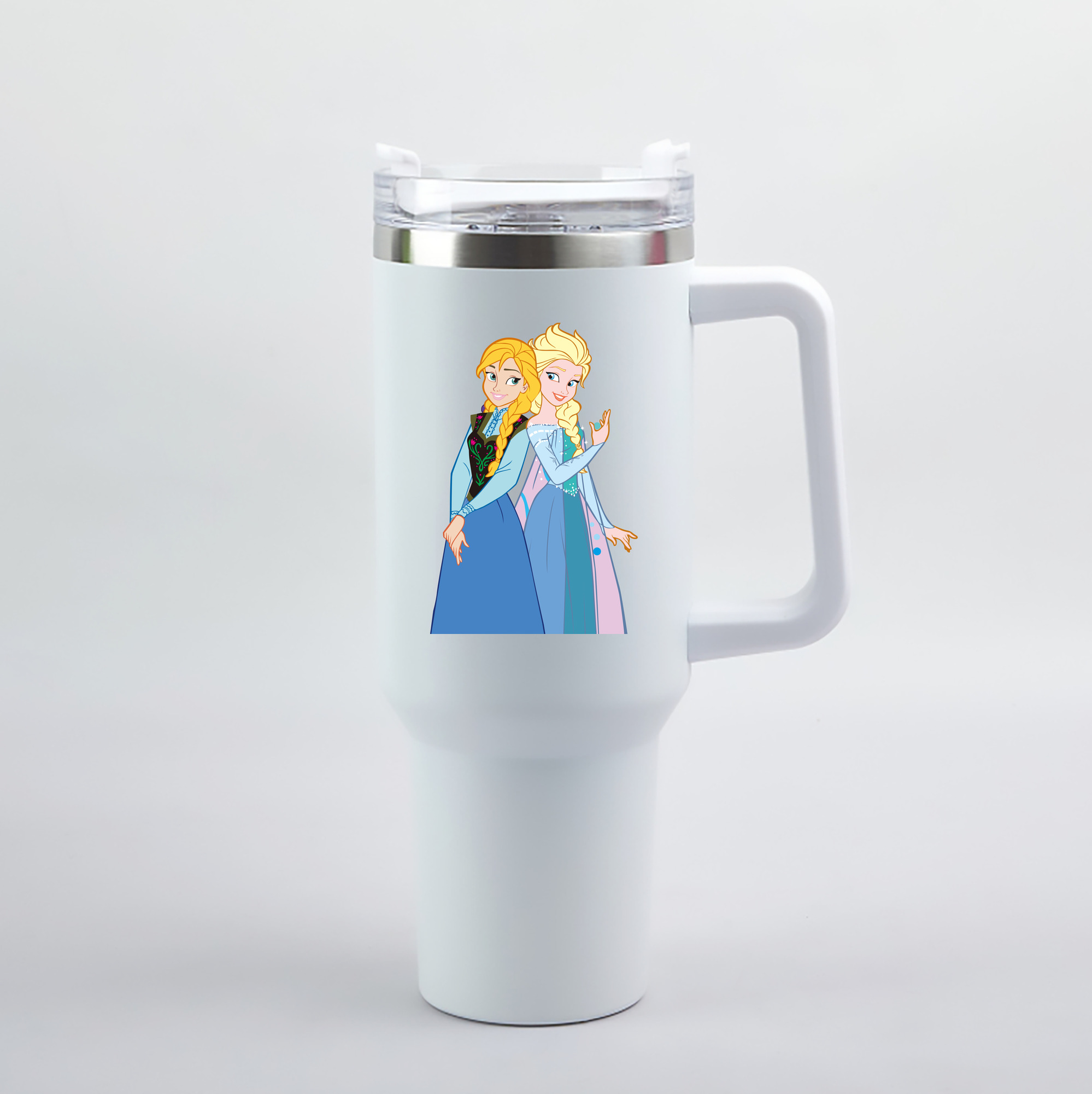 （画像用） アナと雪の女王 アンナ エルサ Frozen Anna Elsa 1200mL車用タンブラー（カラープリント）