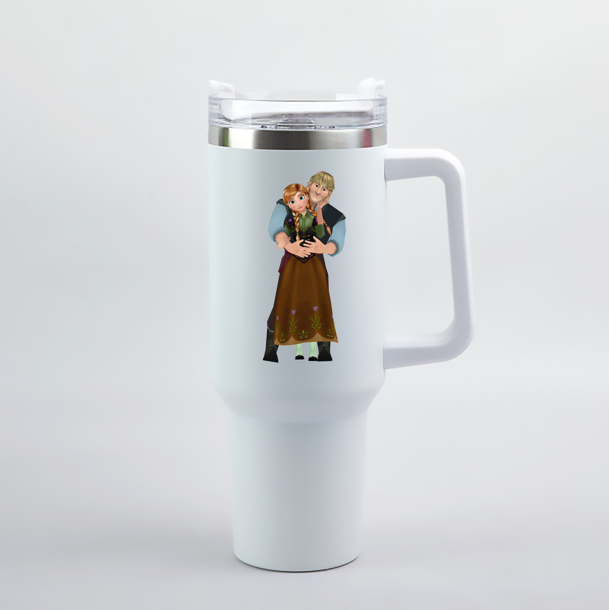（画像用） アナと雪の女王 アンナ エルサ Frozen Anna Elsa 1200mL車用タンブラー（カラープリント）