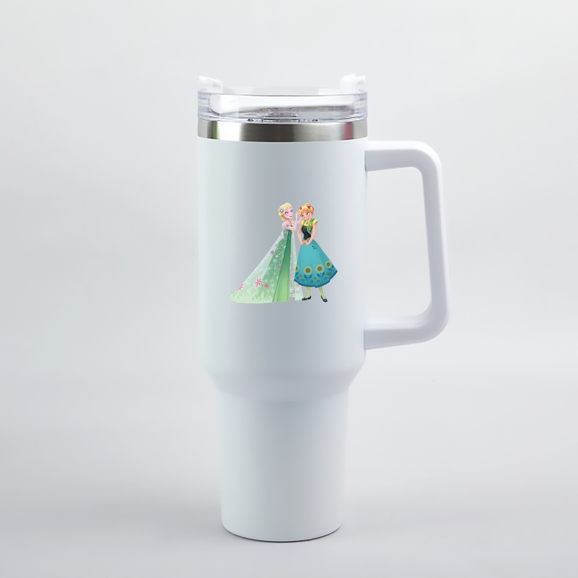 （画像用） アナと雪の女王 アンナ エルサ Frozen Anna Elsa 1200mL車用タンブラー（カラープリント）