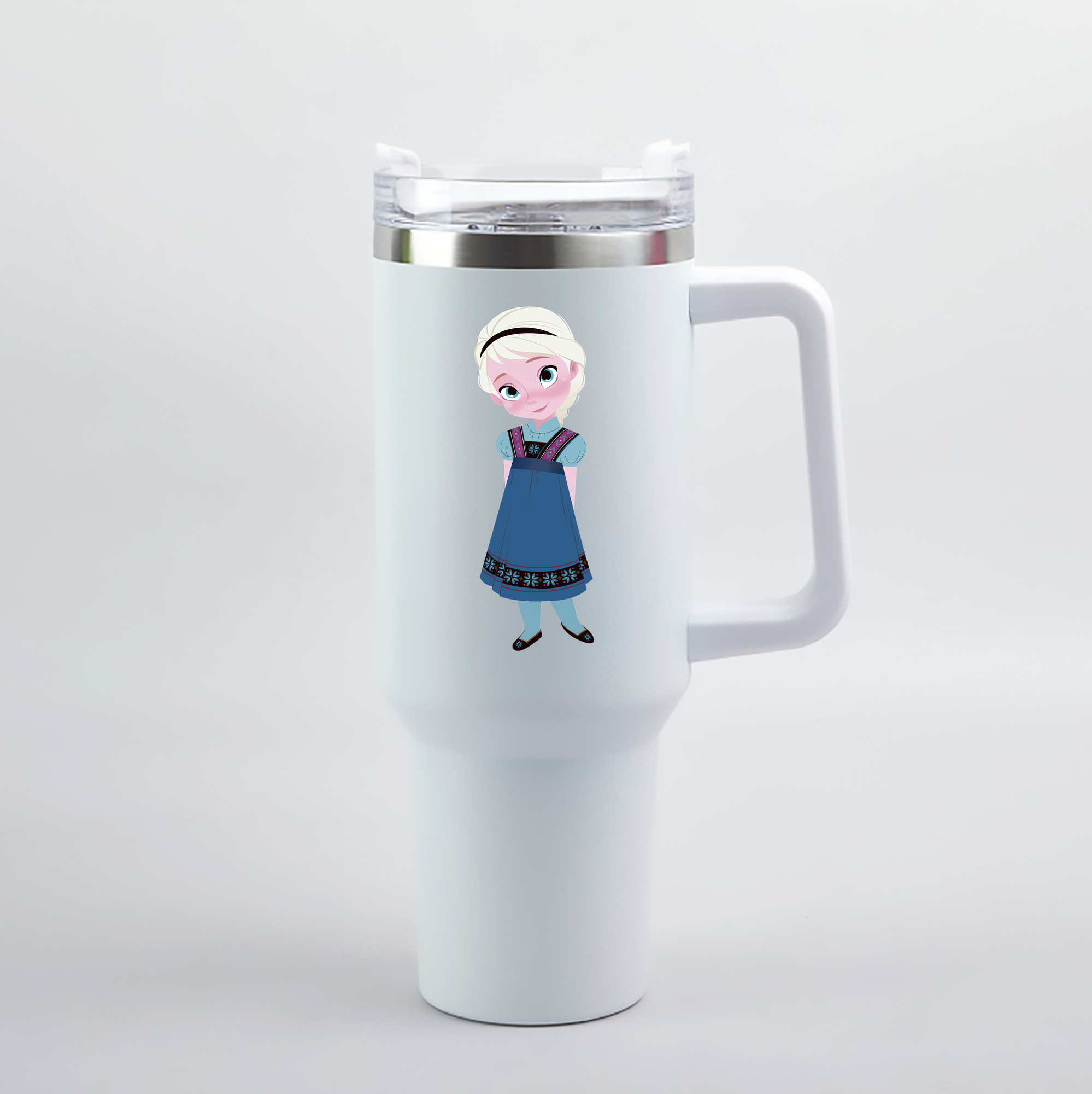（画像用） アナと雪の女王 アンナ エルサ Frozen Anna Elsa 1200mL車用タンブラー（カラープリント）