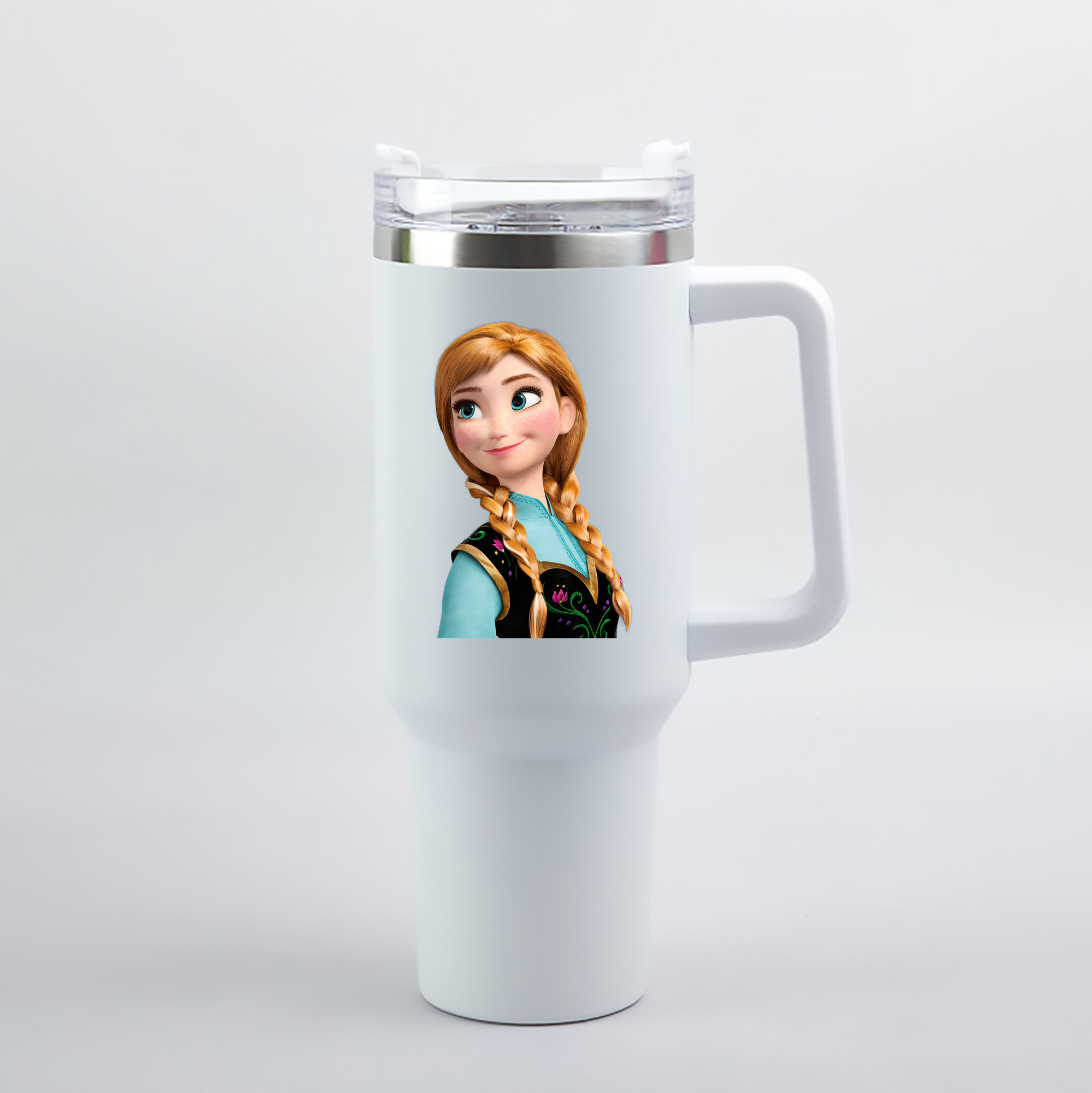 （画像用） アナと雪の女王 アンナ エルサ Frozen Anna Elsa 1200mL車用タンブラー（カラープリント）