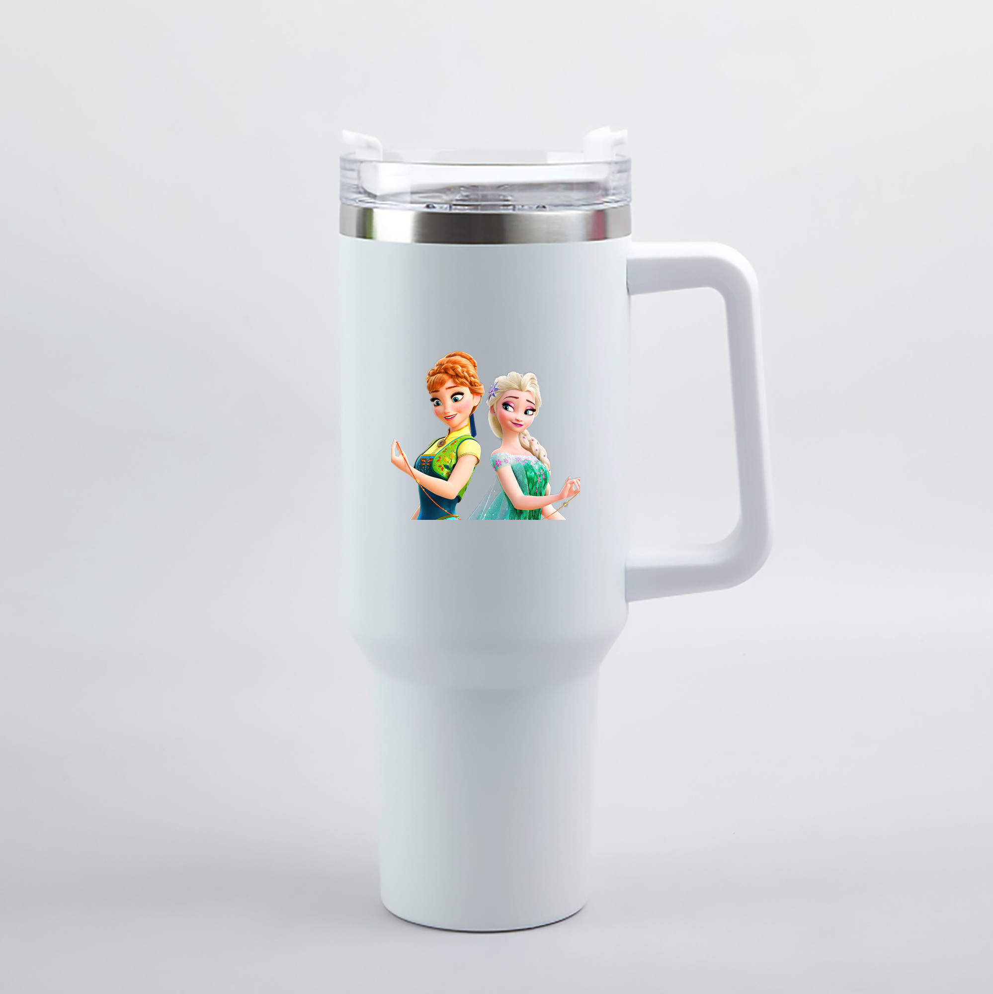 （画像用） アナと雪の女王 アンナ エルサ Frozen Anna Elsa 1200mL車用タンブラー（カラープリント）