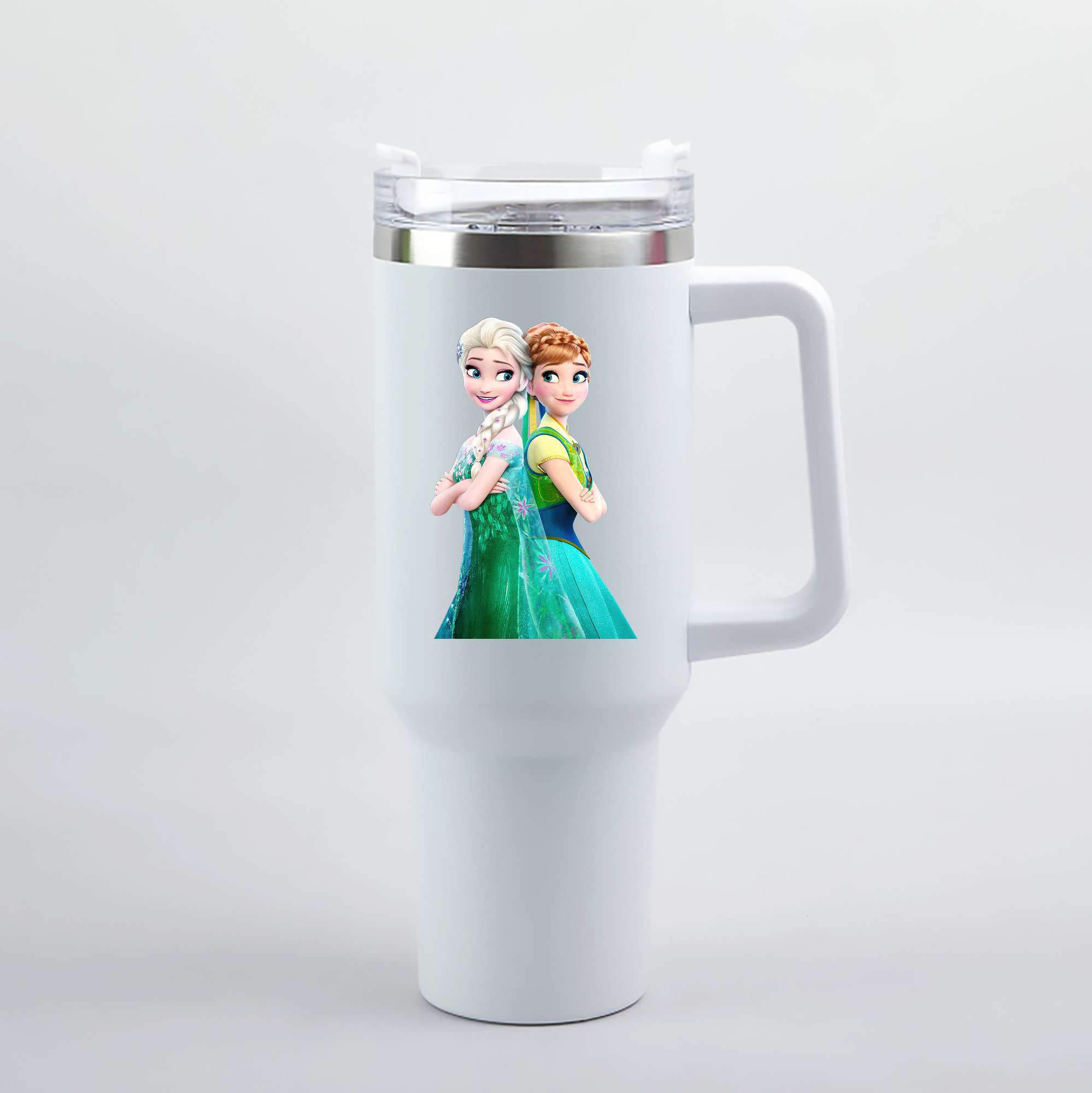 （画像用） アナと雪の女王 アンナ エルサ Frozen Anna Elsa 1200mL車用タンブラー（カラープリント）