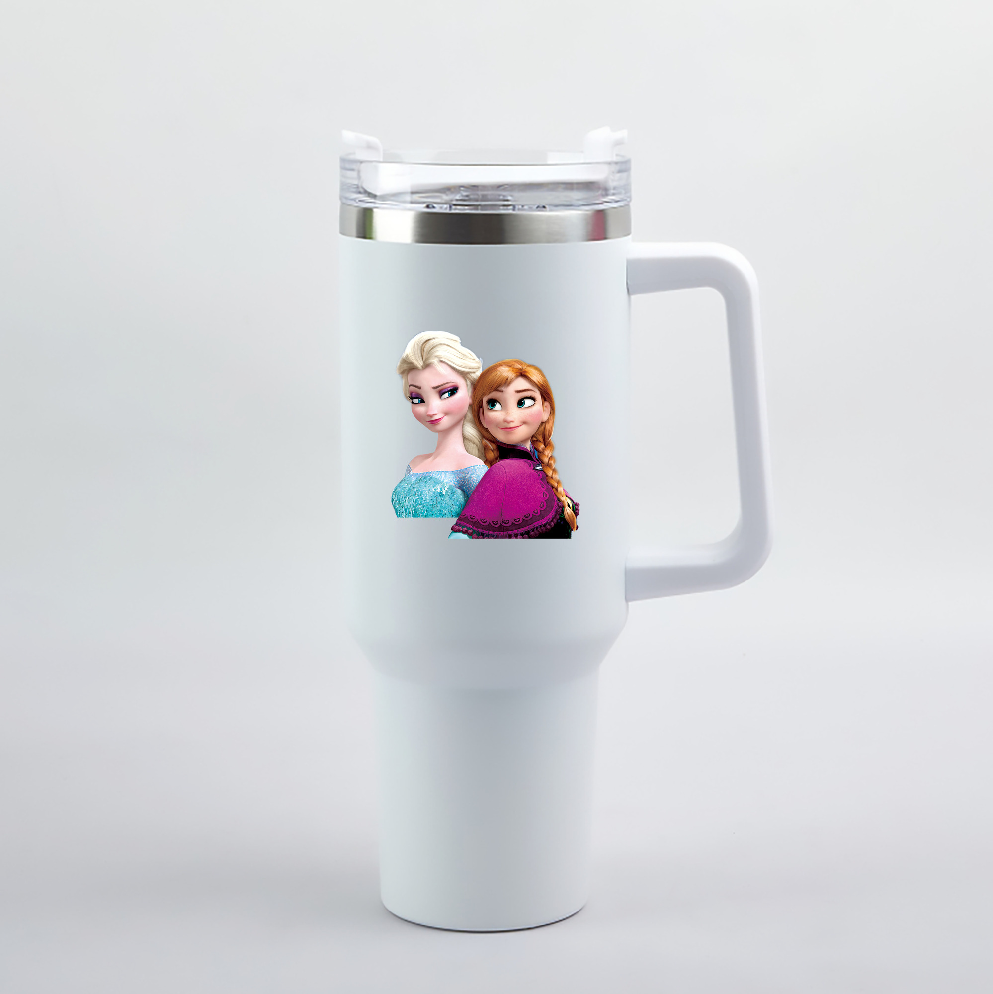 （画像用） アナと雪の女王 アンナ エルサ Frozen Anna Elsa 1200mL車用タンブラー（カラープリント）