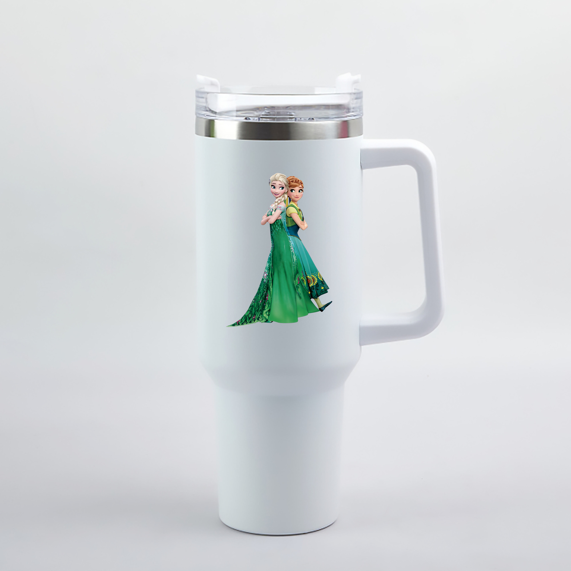 （画像用） アナと雪の女王 アンナ エルサ Frozen Anna Elsa 1200mL車用タンブラー（カラープリント）