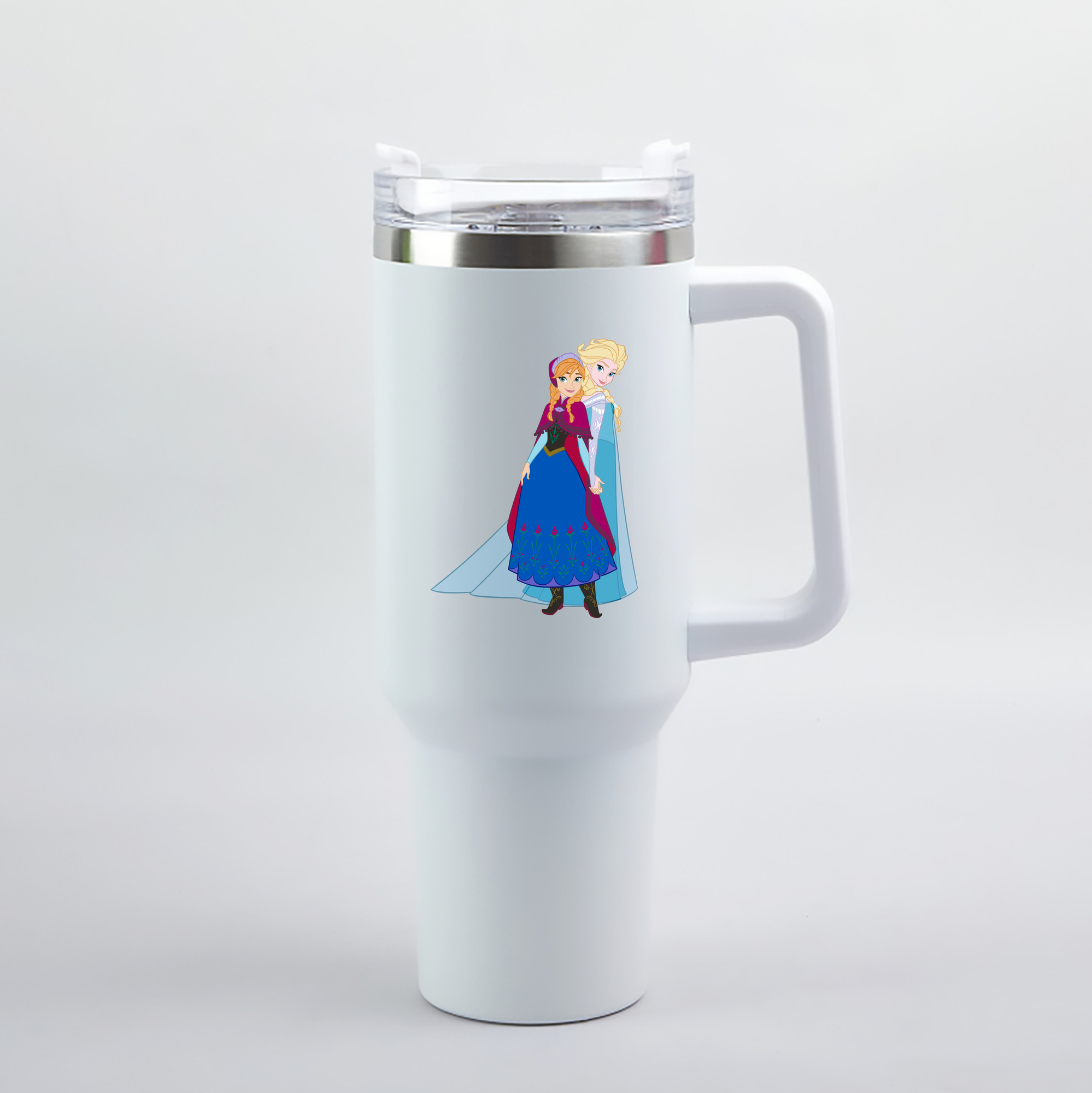 （画像用） アナと雪の女王 アンナ エルサ Frozen Anna Elsa 1200mL車用タンブラー（カラープリント）
