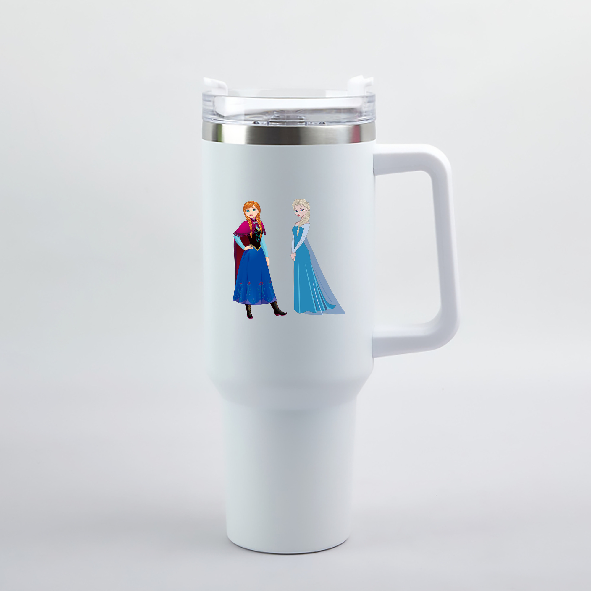 （画像用） アナと雪の女王 アンナ エルサ Frozen Anna Elsa 1200mL車用タンブラー（カラープリント）