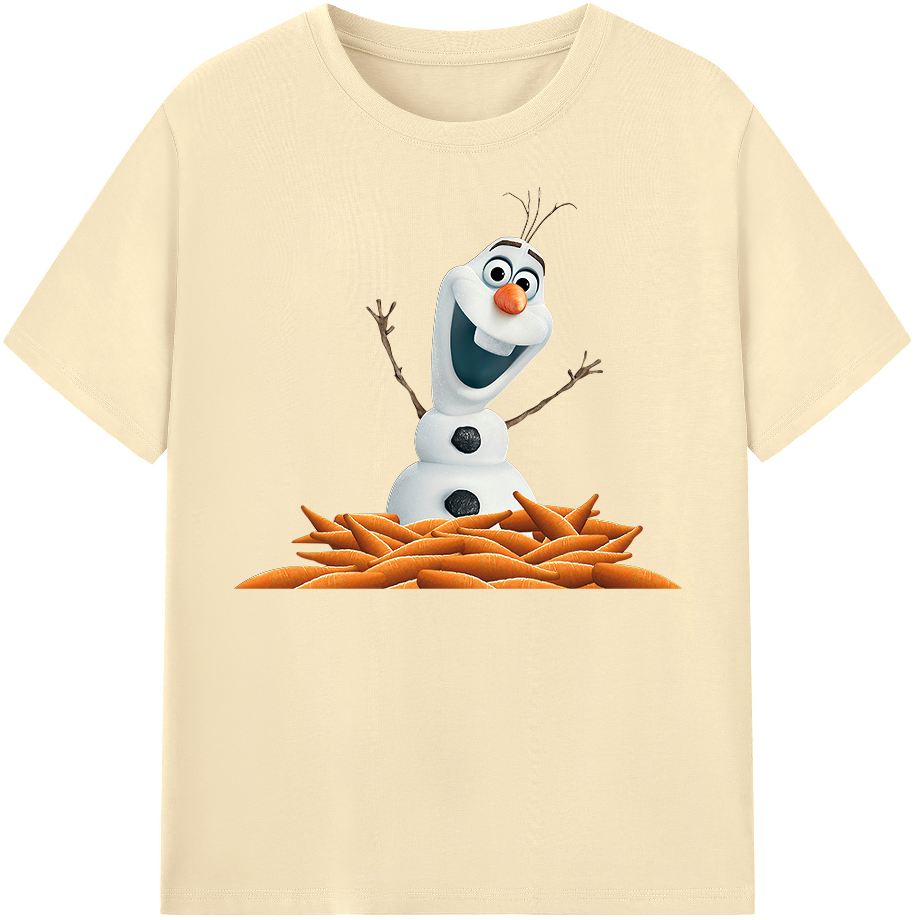 （画像用） アナと雪の女王 アンナ エルサ Frozen Anna Elsa 綿100％半袖Tシャツ（フロントプリント）