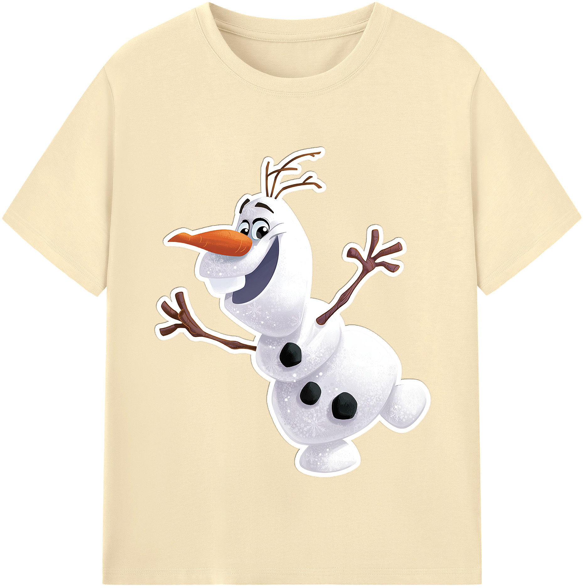 （画像用） アナと雪の女王 アンナ エルサ Frozen Anna Elsa 綿100％半袖Tシャツ（フロントプリント）