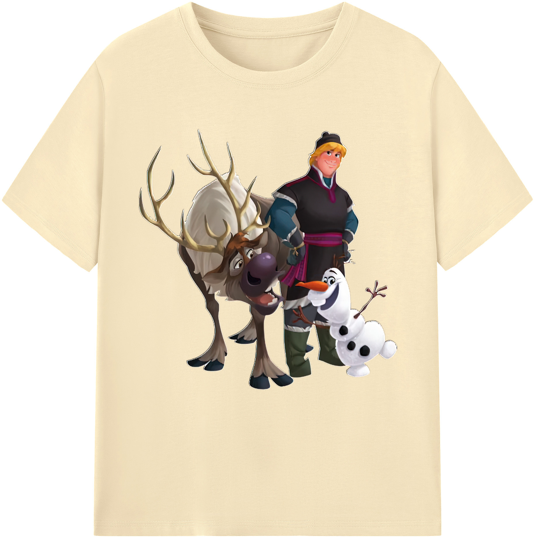 （画像用） アナと雪の女王 アンナ エルサ Frozen Anna Elsa 綿100％半袖Tシャツ（フロントプリント）