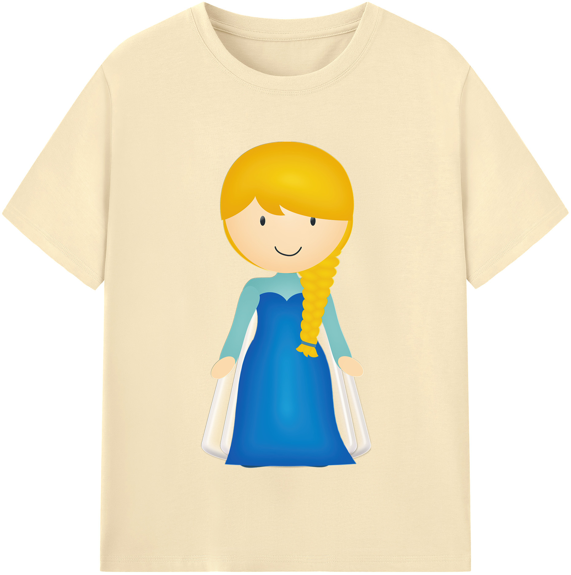 （画像用） アナと雪の女王 アンナ エルサ Frozen Anna Elsa 綿100％半袖Tシャツ（フロントプリント）