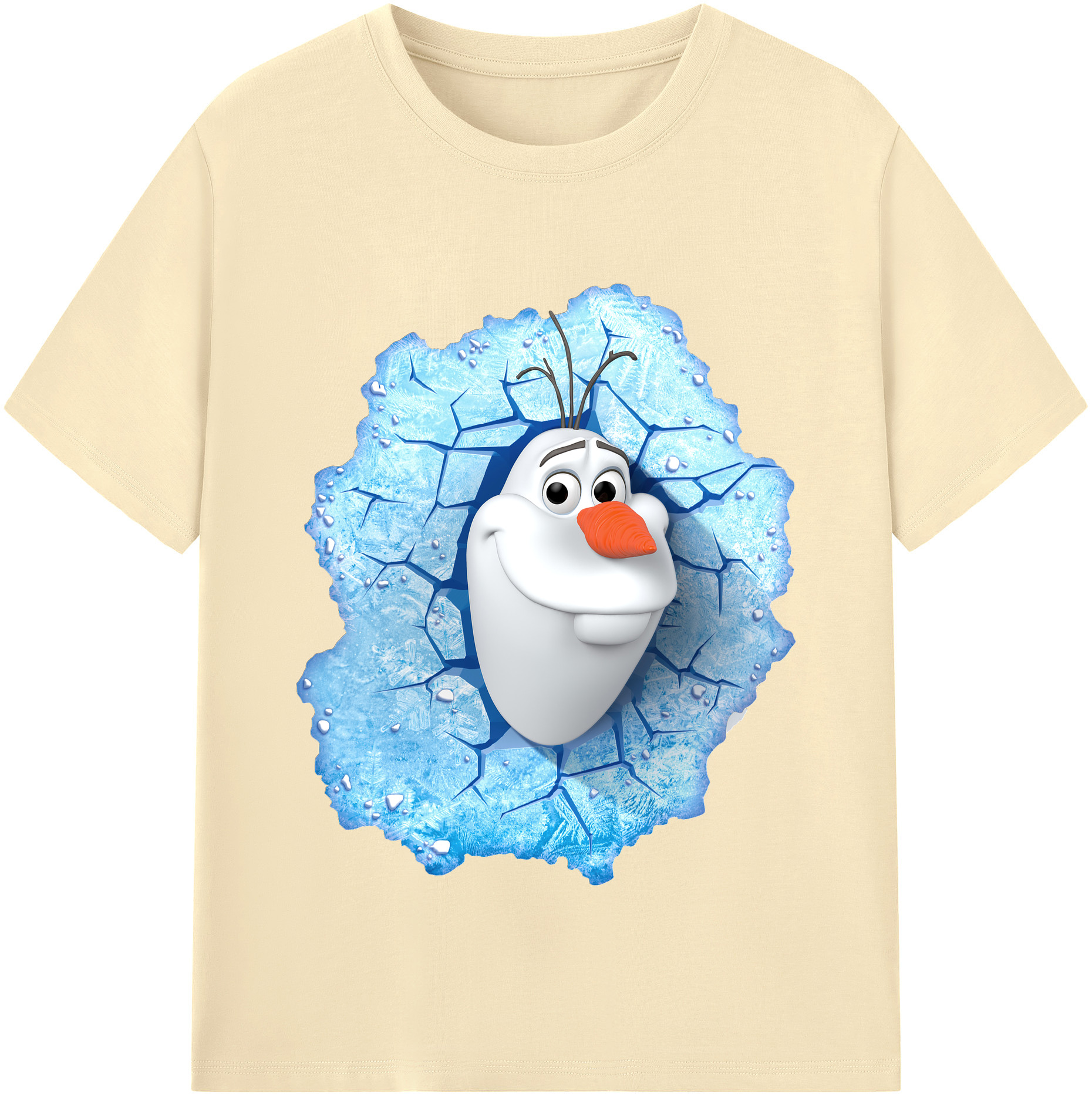 （画像用） アナと雪の女王 アンナ エルサ Frozen Anna Elsa 綿100％半袖Tシャツ（フロントプリント）