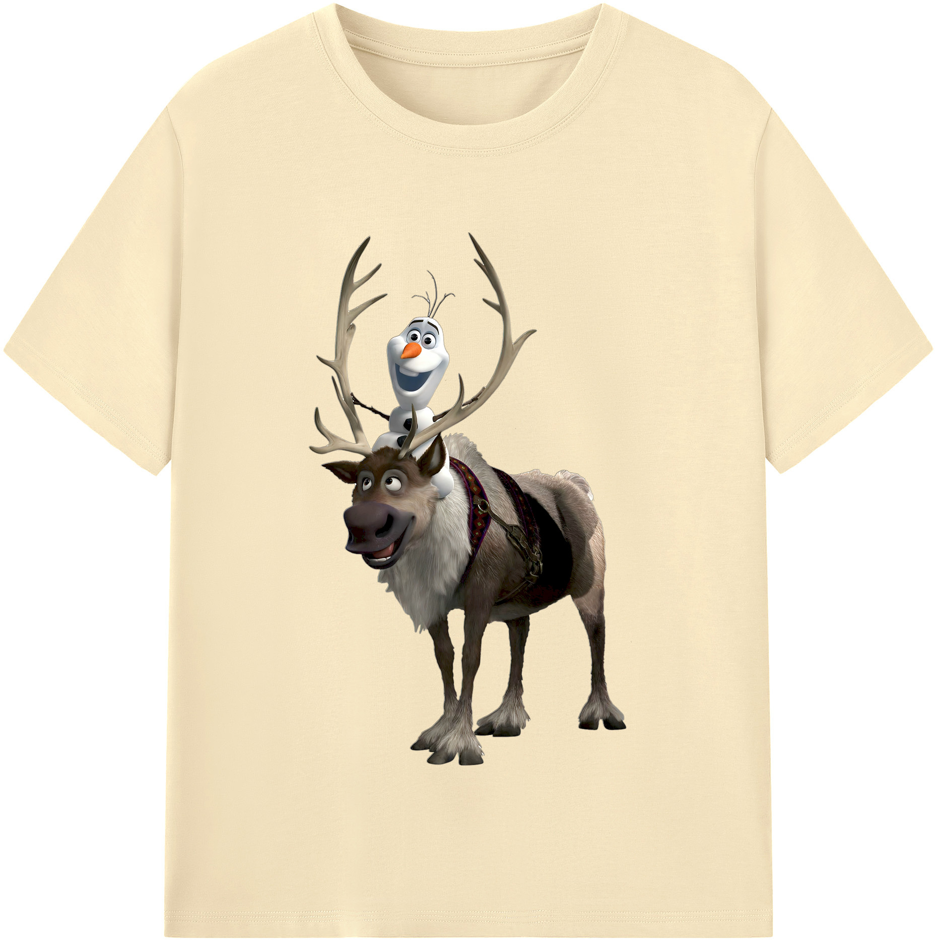 （画像用） アナと雪の女王 アンナ エルサ Frozen Anna Elsa 綿100％半袖Tシャツ（フロントプリント）