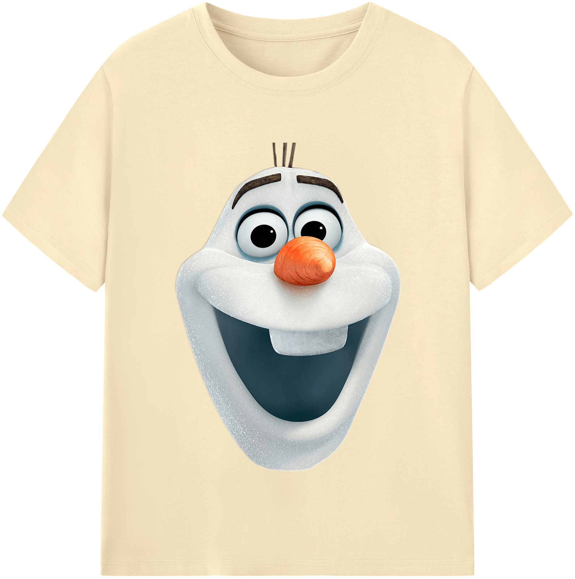 （画像用） アナと雪の女王 アンナ エルサ Frozen Anna Elsa 綿100％半袖Tシャツ（フロントプリント）