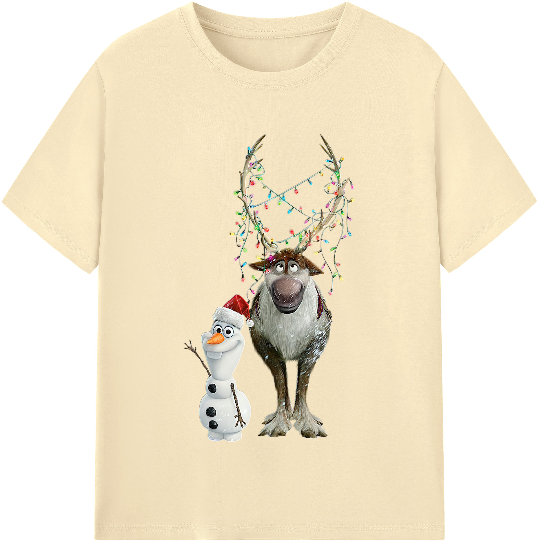 （画像用） アナと雪の女王 アンナ エルサ Frozen Anna Elsa 綿100％半袖Tシャツ（フロントプリント）