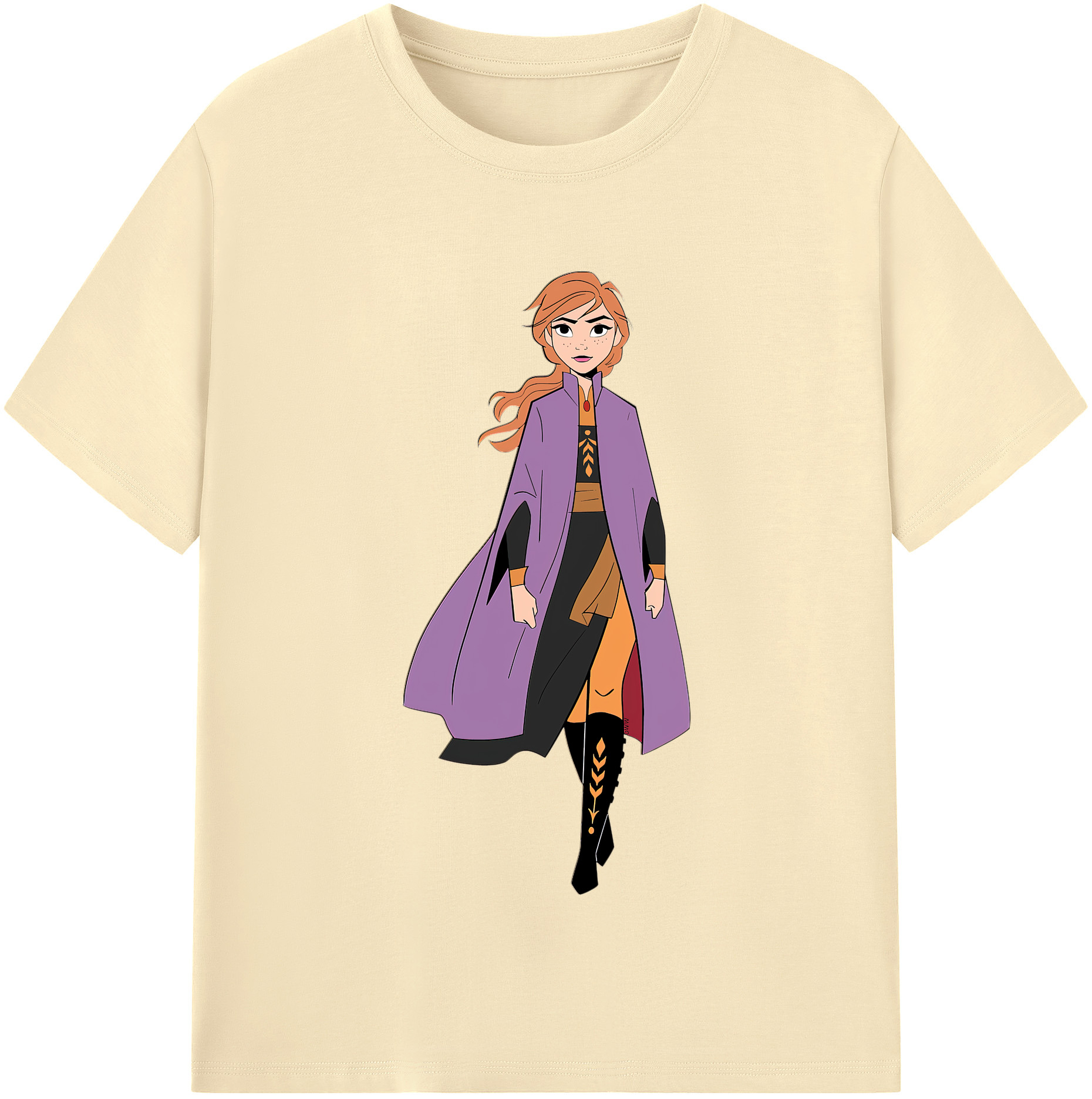 （画像用） アナと雪の女王 アンナ エルサ Frozen Anna Elsa 綿100％半袖Tシャツ（フロントプリント）