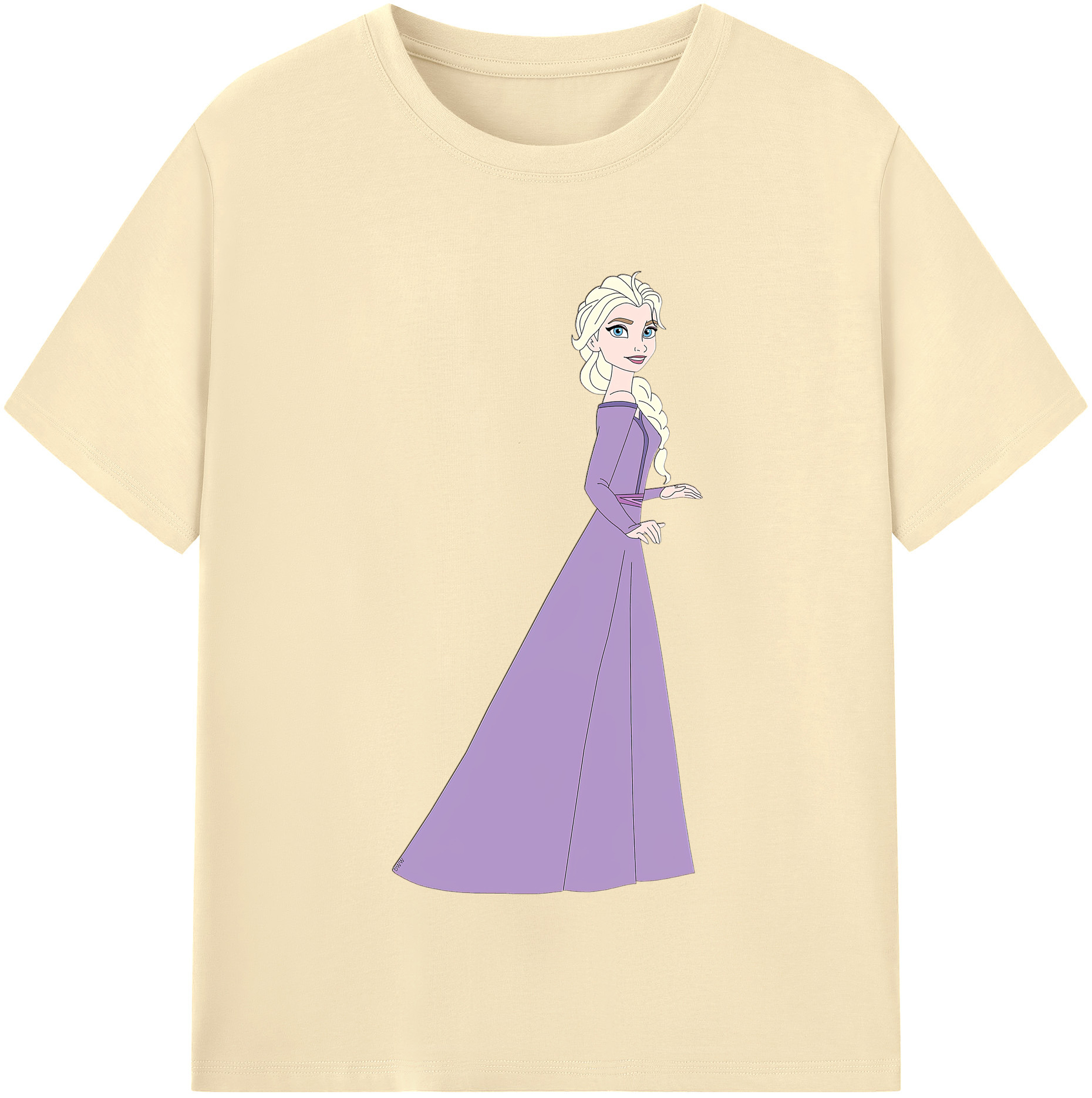 （画像用） アナと雪の女王 アンナ エルサ Frozen Anna Elsa 綿100％半袖Tシャツ（フロントプリント）