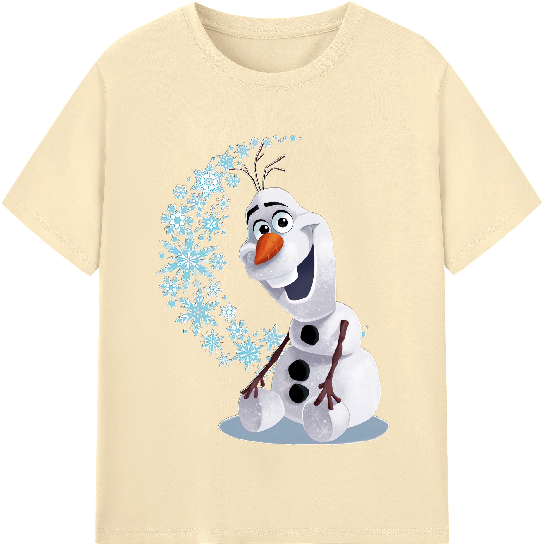 （画像用） アナと雪の女王 アンナ エルサ Frozen Anna Elsa 綿100％半袖Tシャツ（フロントプリント）