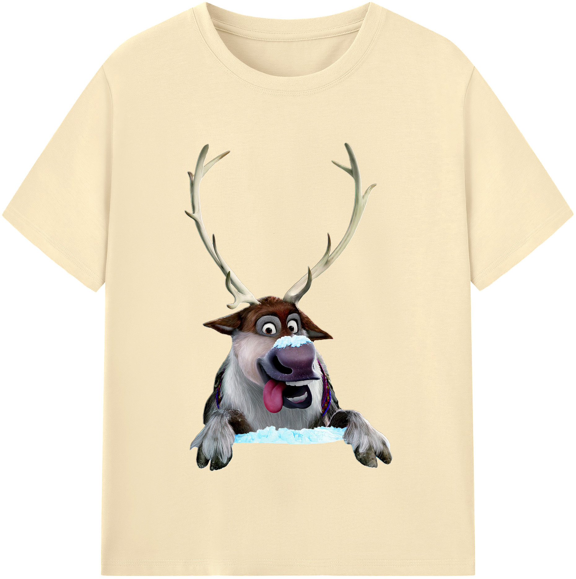 （画像用） アナと雪の女王 アンナ エルサ Frozen Anna Elsa 綿100％半袖Tシャツ（フロントプリント）