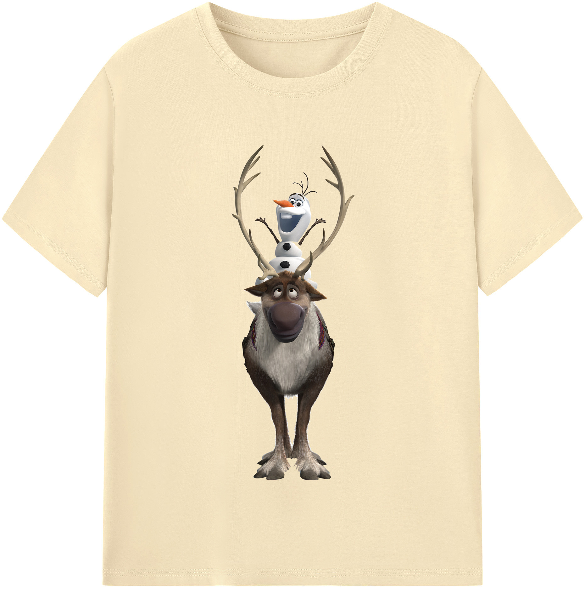 （画像用） アナと雪の女王 アンナ エルサ Frozen Anna Elsa 綿100％半袖Tシャツ（フロントプリント）