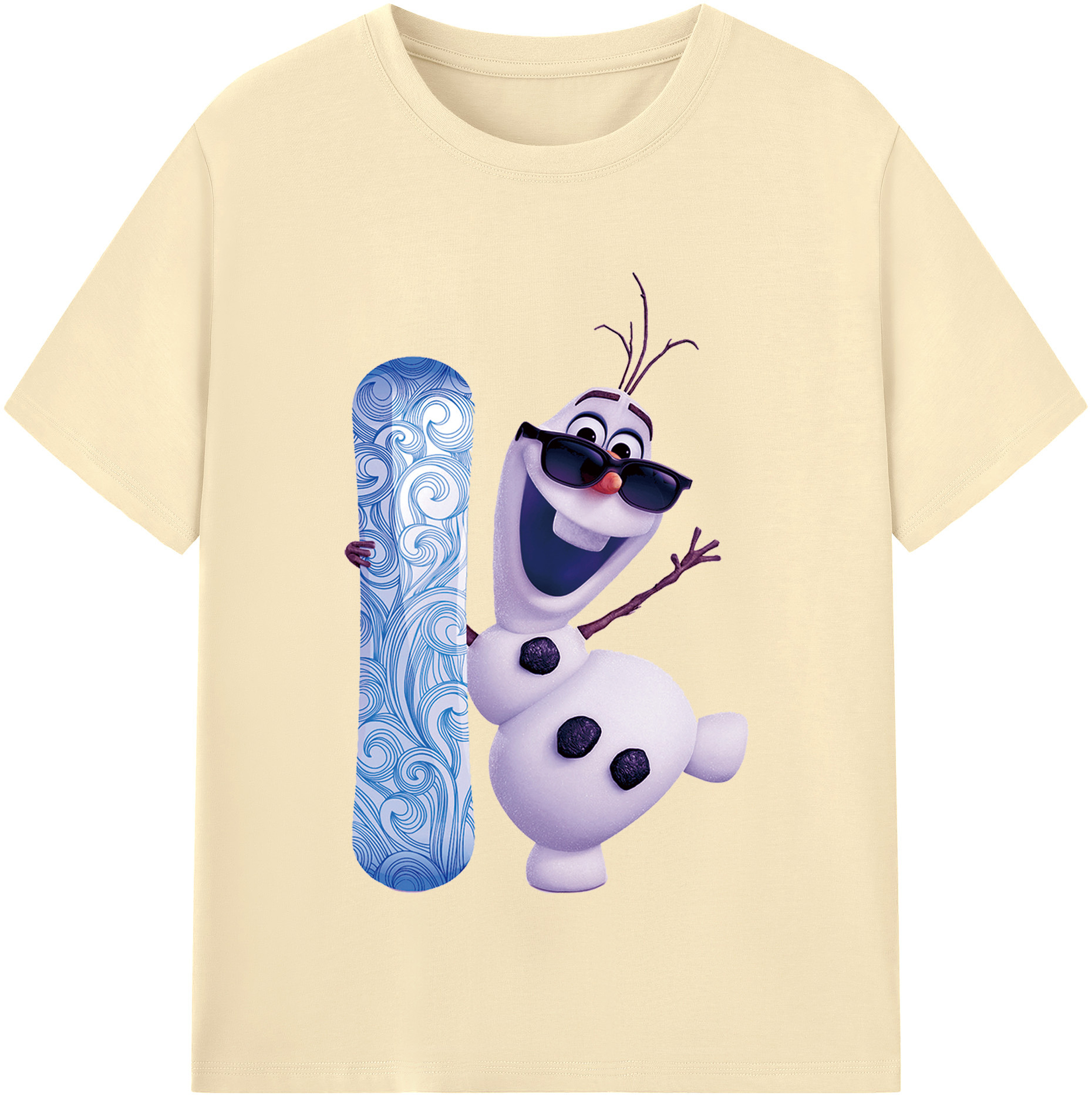 （画像用） アナと雪の女王 アンナ エルサ Frozen Anna Elsa 綿100％半袖Tシャツ（フロントプリント）