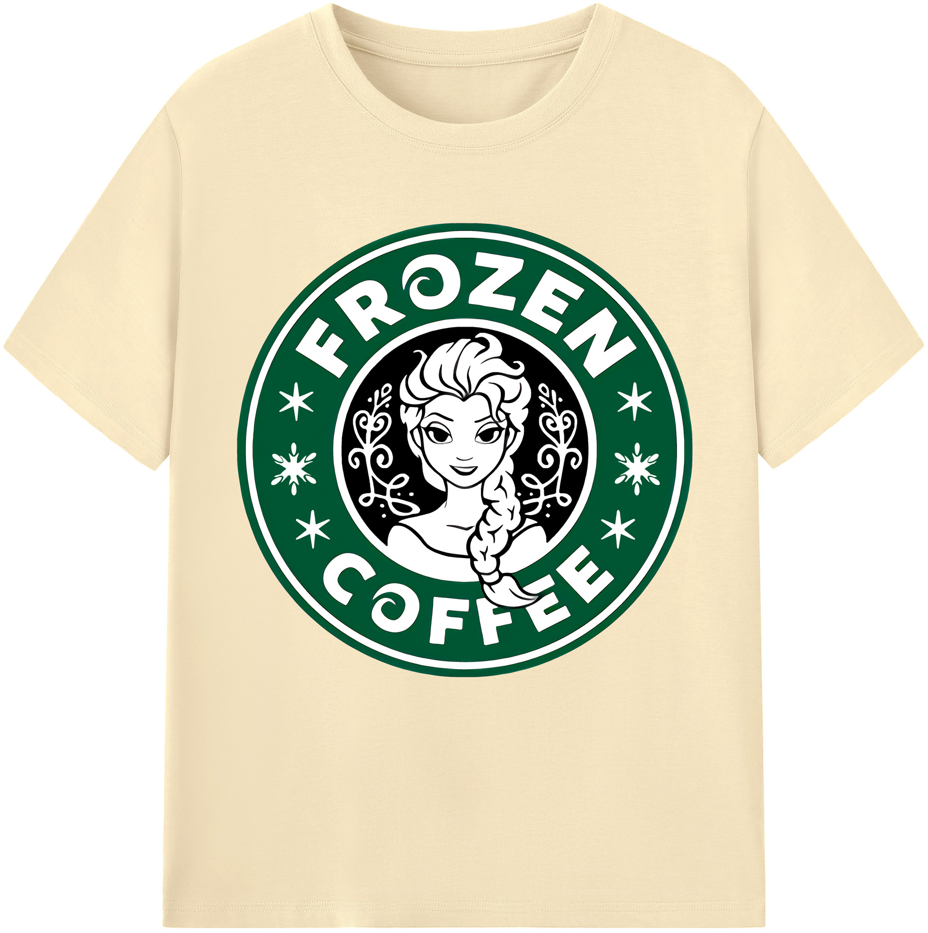 （画像用） アナと雪の女王 アンナ エルサ Frozen Anna Elsa 綿100％半袖Tシャツ（フロントプリント）