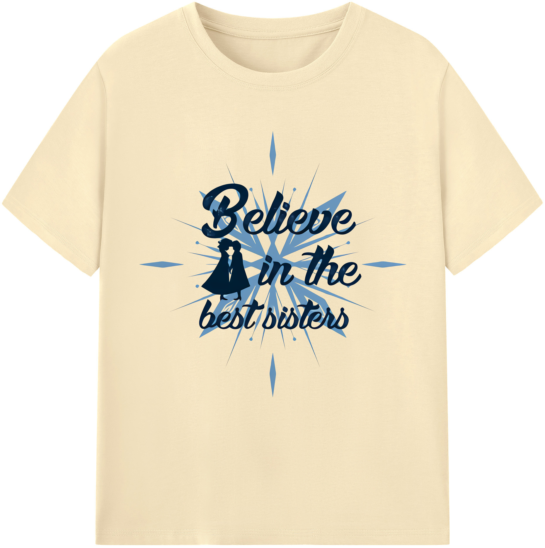 （画像用） アナと雪の女王 アンナ エルサ Frozen Anna Elsa 綿100％半袖Tシャツ（フロントプリント）