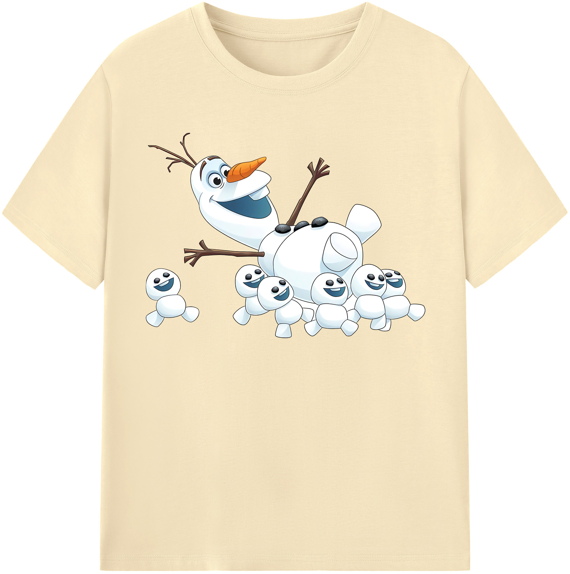 （画像用） アナと雪の女王 アンナ エルサ Frozen Anna Elsa 綿100％半袖Tシャツ（フロントプリント）