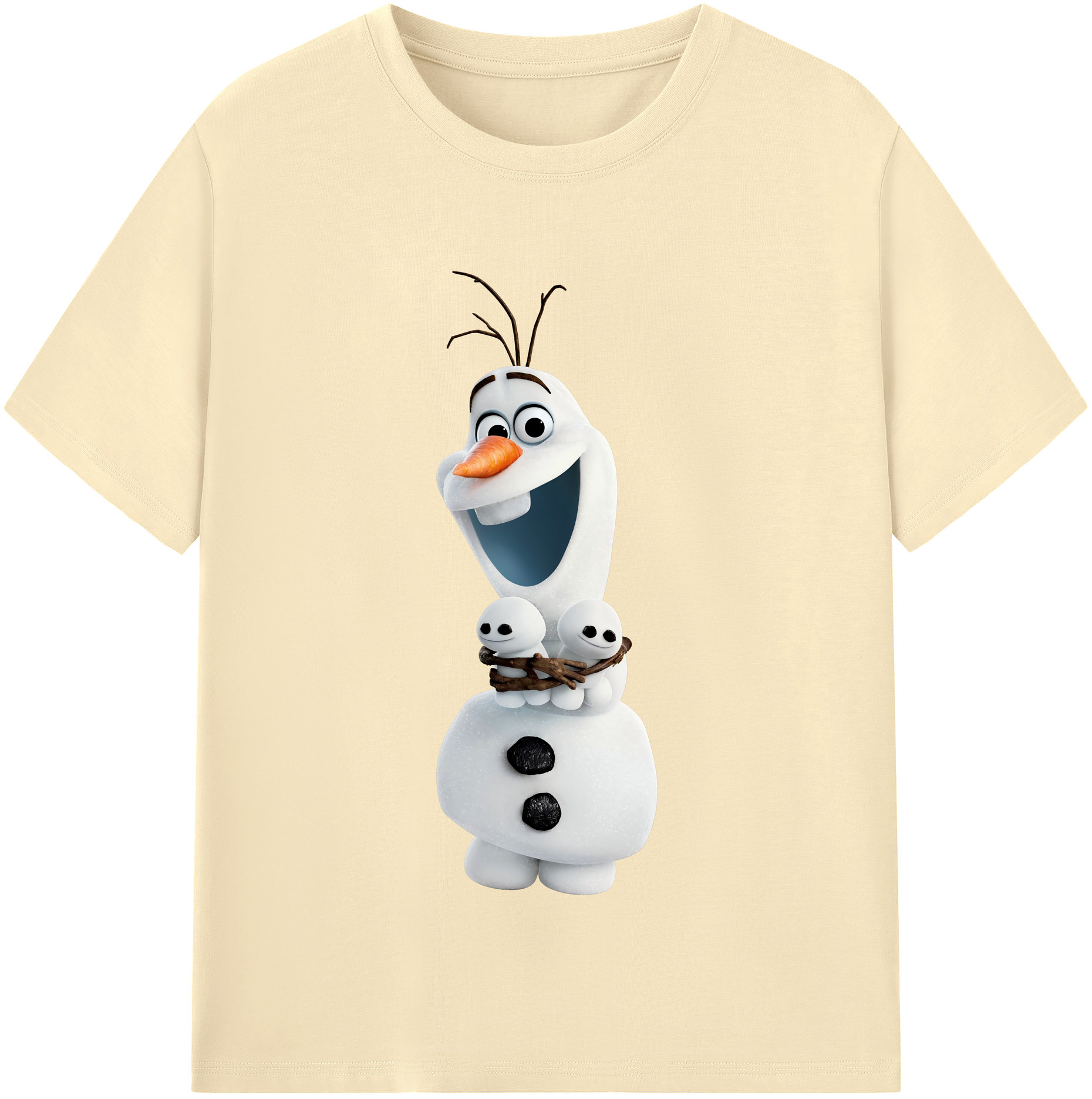 （画像用） アナと雪の女王 アンナ エルサ Frozen Anna Elsa 綿100％半袖Tシャツ（フロントプリント）