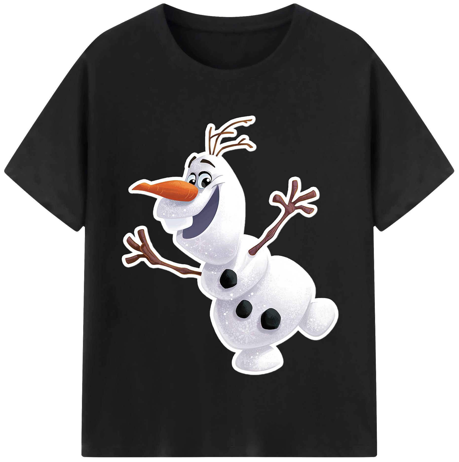（画像用） アナと雪の女王 アンナ エルサ Frozen Anna Elsa 綿100％半袖Tシャツ（フロントプリント）