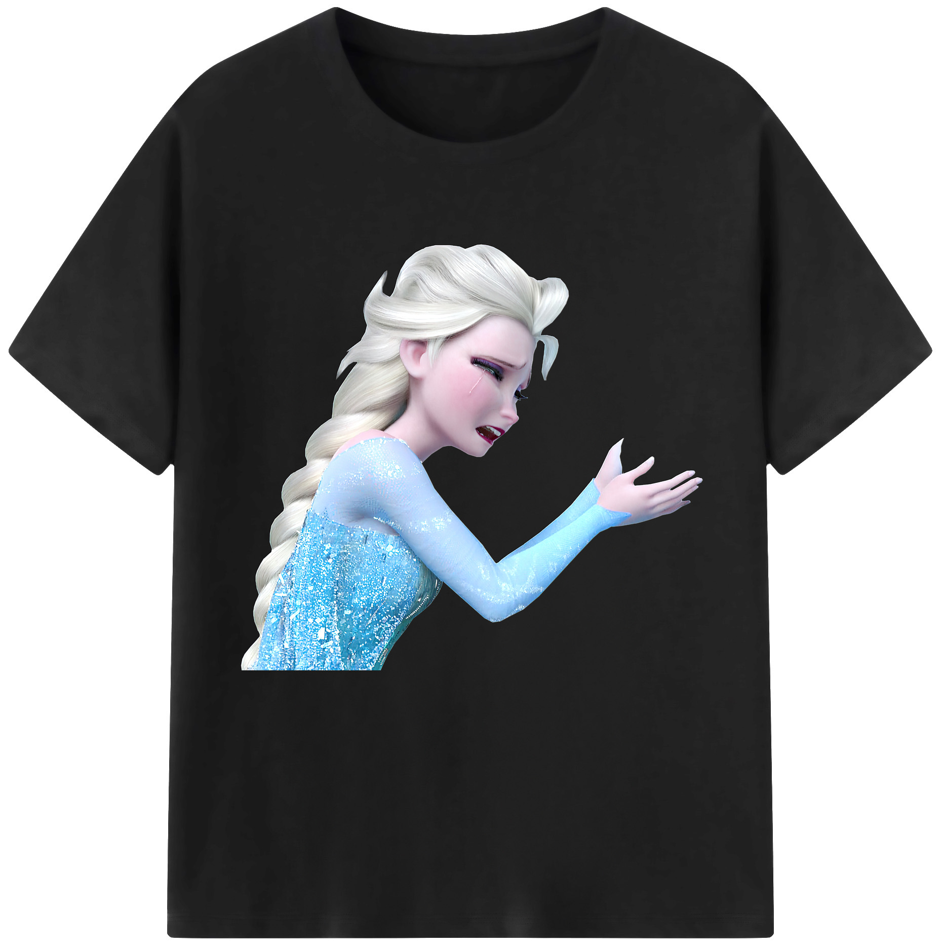 （画像用） アナと雪の女王 アンナ エルサ Frozen Anna Elsa 綿100％半袖Tシャツ（フロントプリント）
