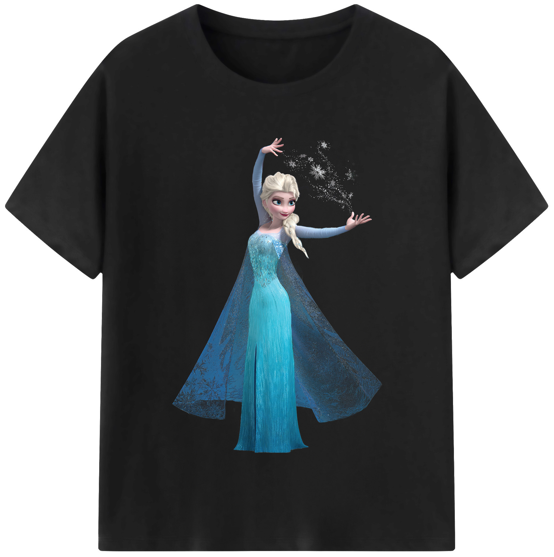 （画像用） アナと雪の女王 アンナ エルサ Frozen Anna Elsa 綿100％半袖Tシャツ（フロントプリント）