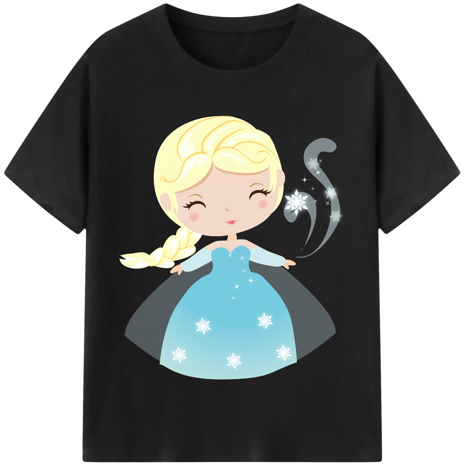 （画像用） アナと雪の女王 アンナ エルサ Frozen Anna Elsa 綿100％半袖Tシャツ（フロントプリント）