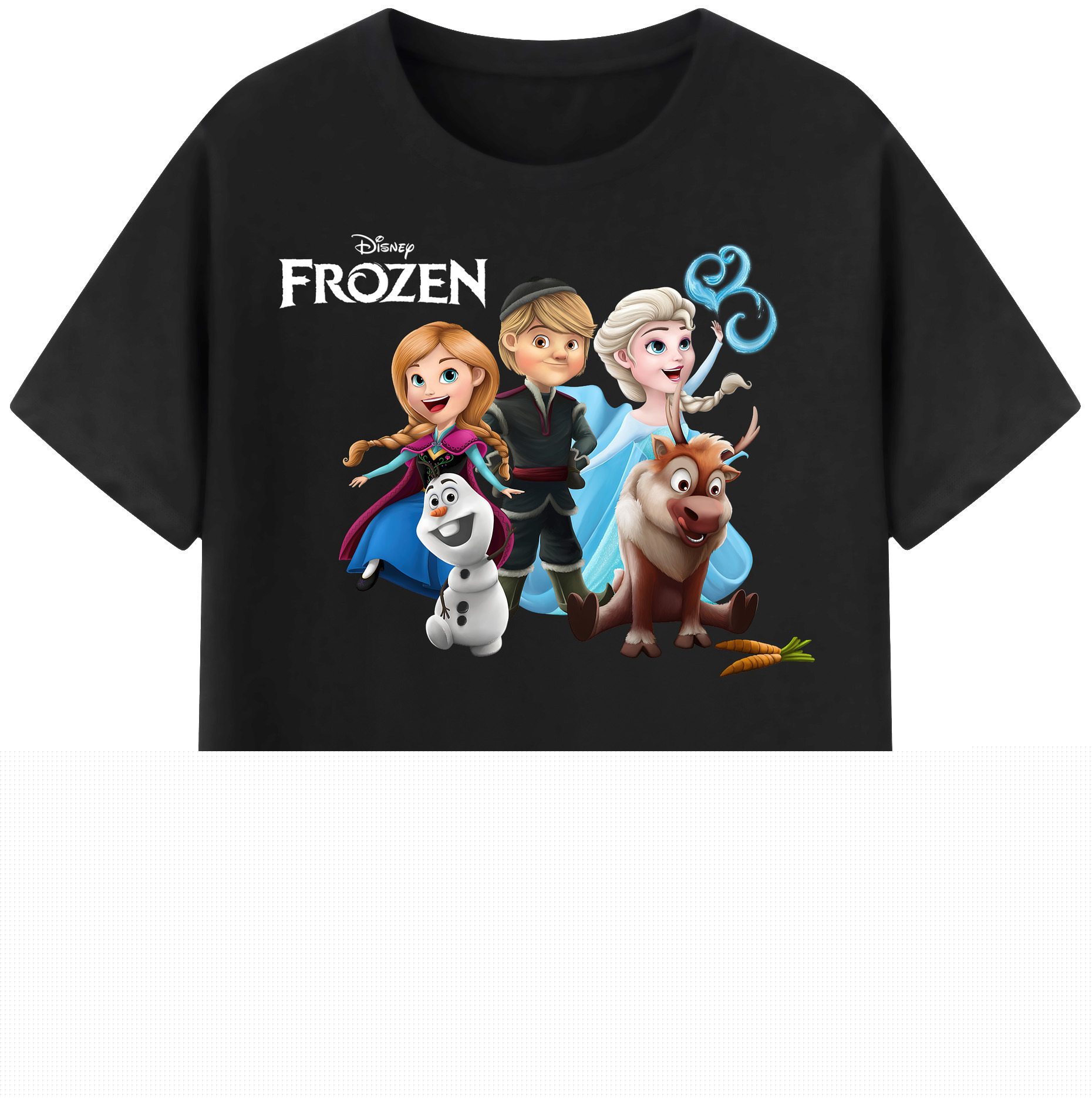 （画像用） アナと雪の女王 アンナ エルサ Frozen Anna Elsa 綿100％半袖Tシャツ（フロントプリント）