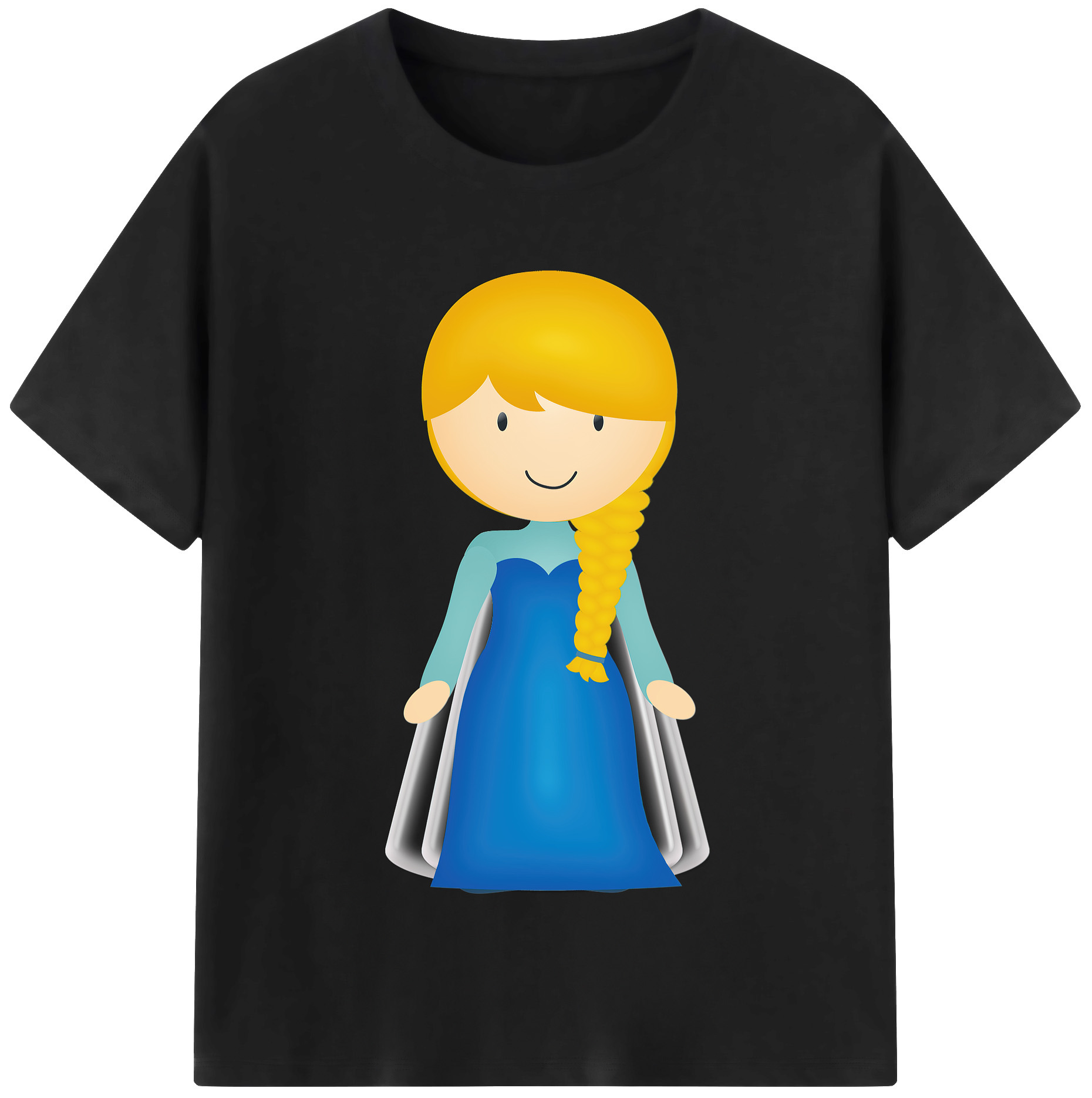（画像用） アナと雪の女王 アンナ エルサ Frozen Anna Elsa 綿100％半袖Tシャツ（フロントプリント）