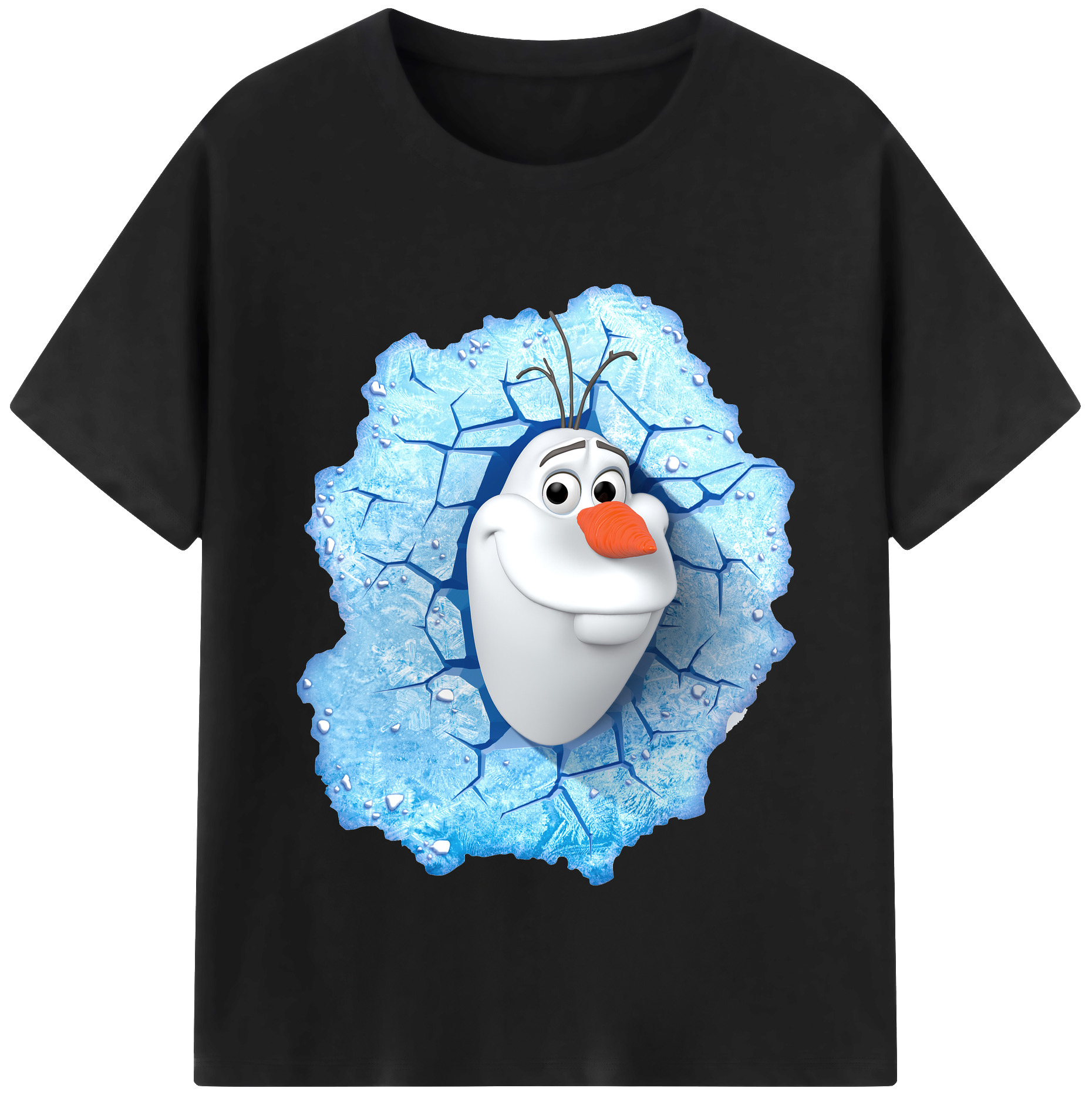 （画像用） アナと雪の女王 アンナ エルサ Frozen Anna Elsa 綿100％半袖Tシャツ（フロントプリント）