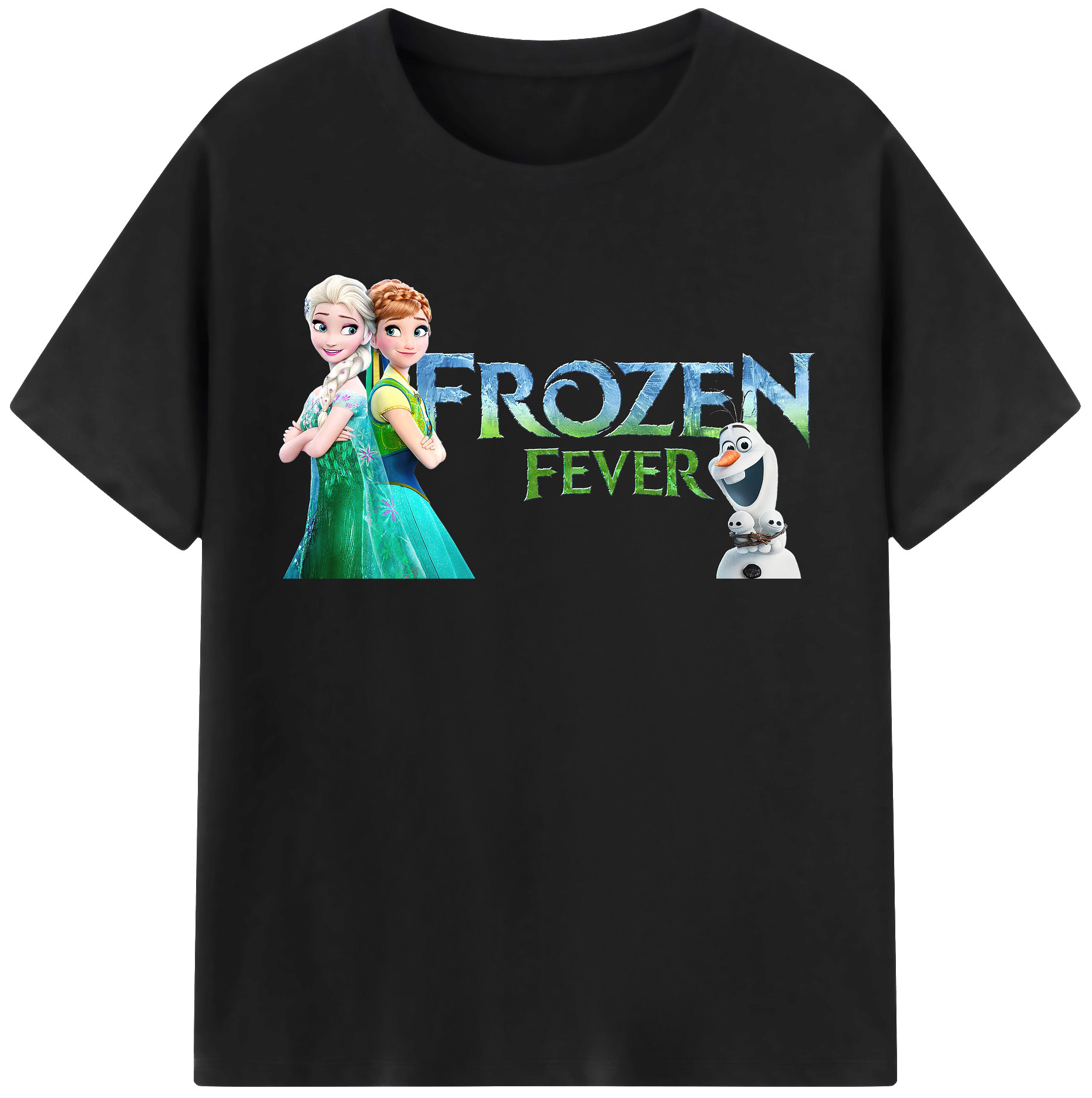 （画像用） アナと雪の女王 アンナ エルサ Frozen Anna Elsa 綿100％半袖Tシャツ（フロントプリント）