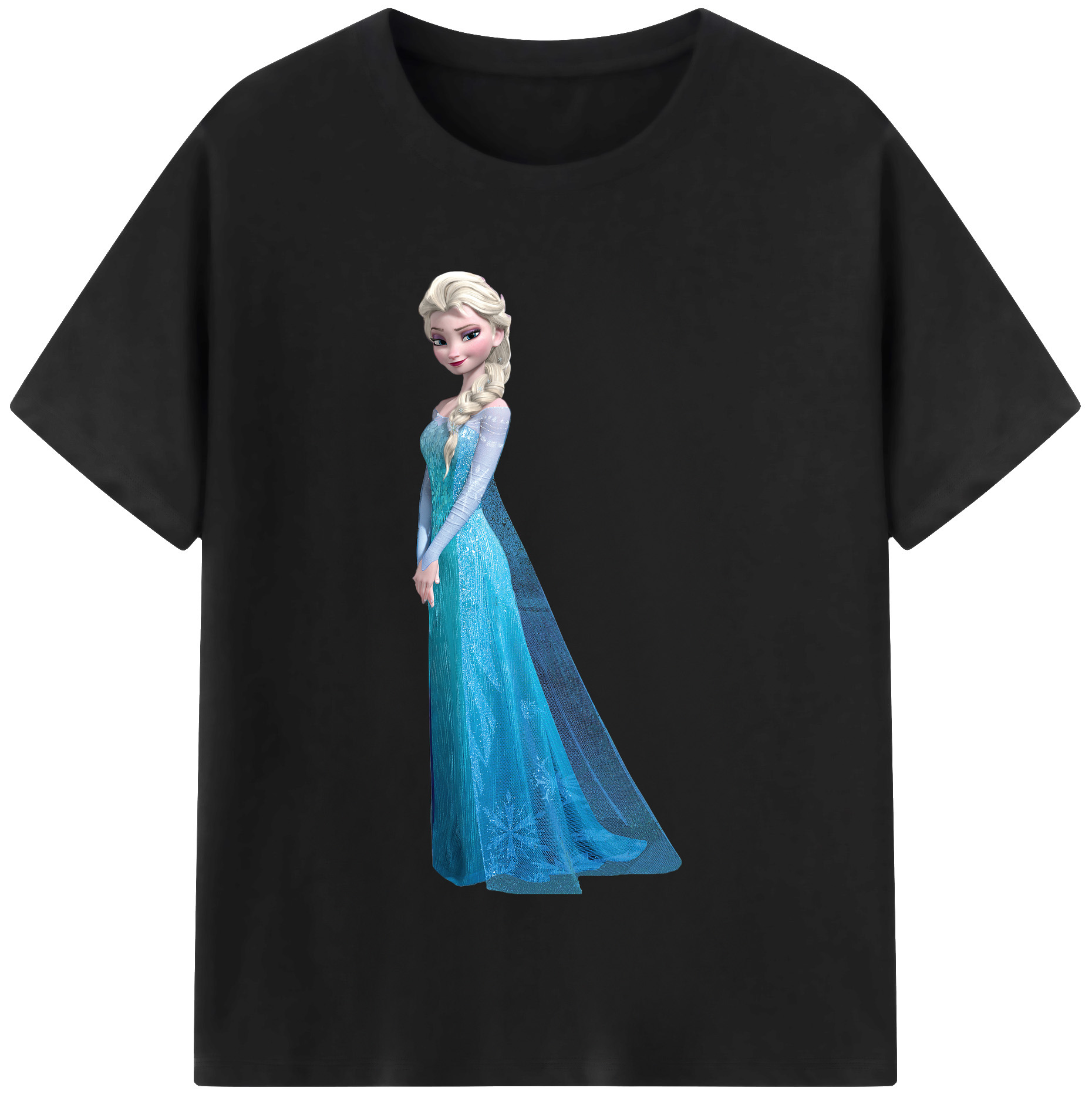 （画像用） アナと雪の女王 アンナ エルサ Frozen Anna Elsa 綿100％半袖Tシャツ（フロントプリント）