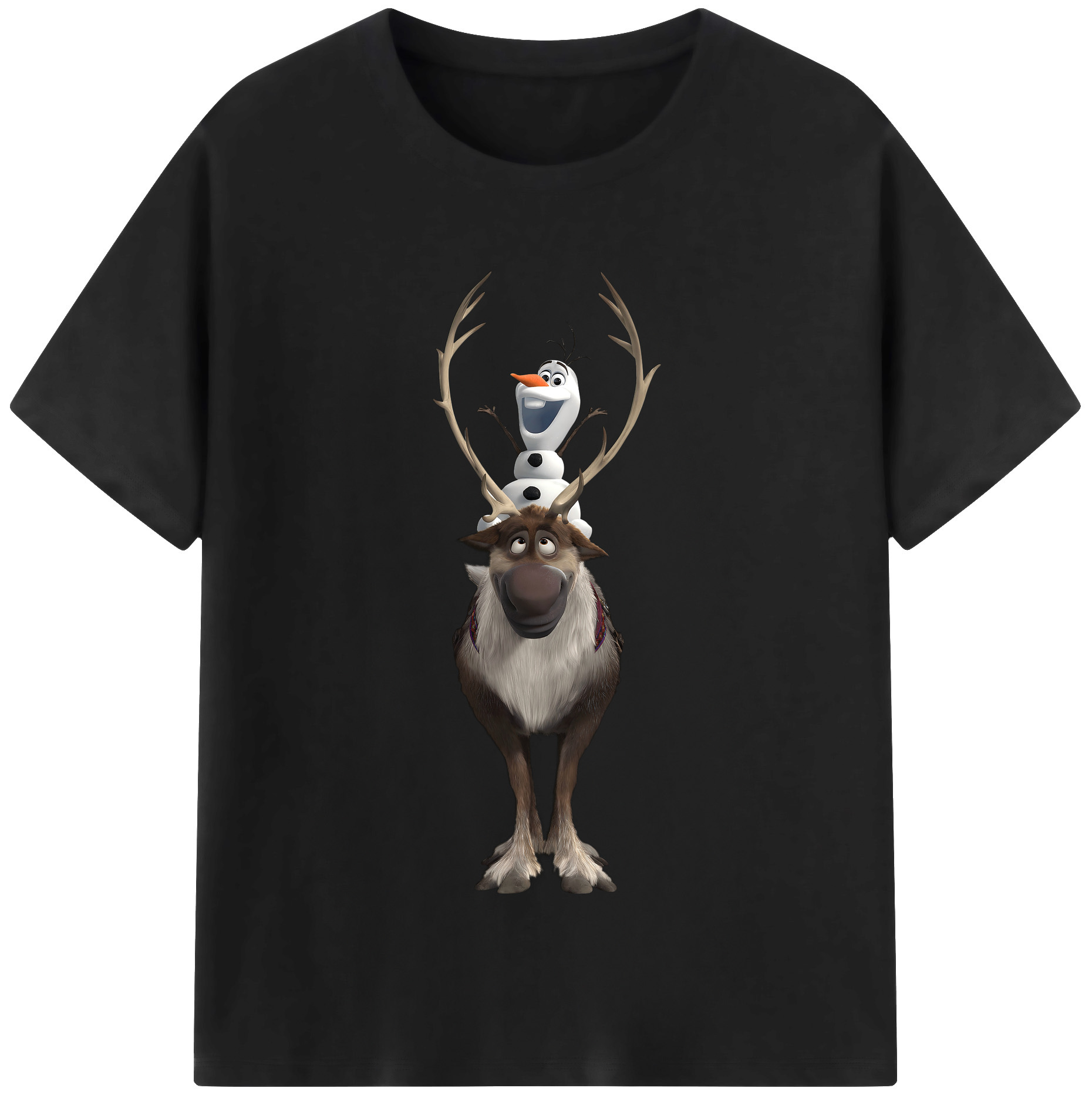 （画像用） アナと雪の女王 アンナ エルサ Frozen Anna Elsa 綿100％半袖Tシャツ（フロントプリント）