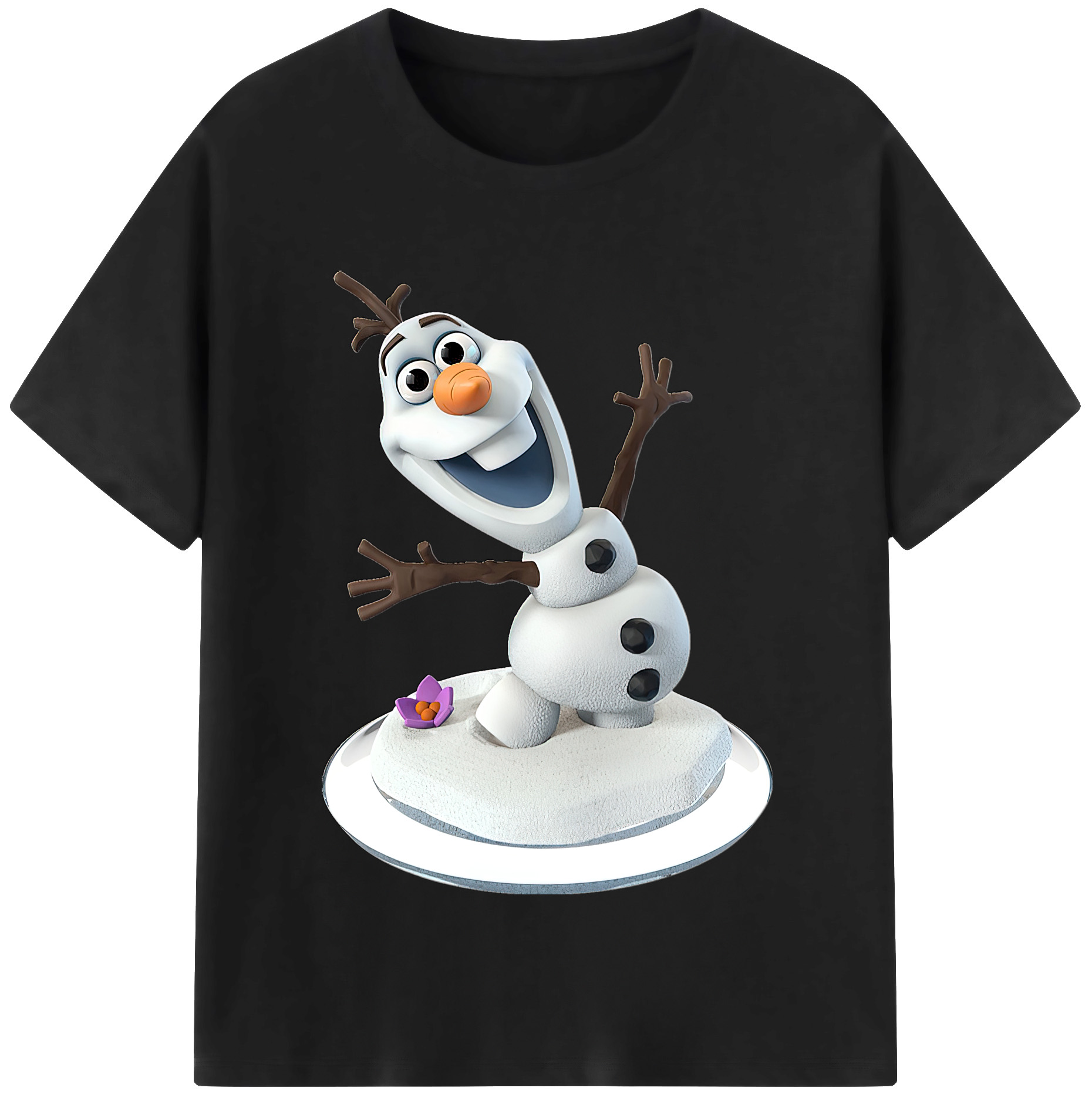 （画像用） アナと雪の女王 アンナ エルサ Frozen Anna Elsa 綿100％半袖Tシャツ（フロントプリント）