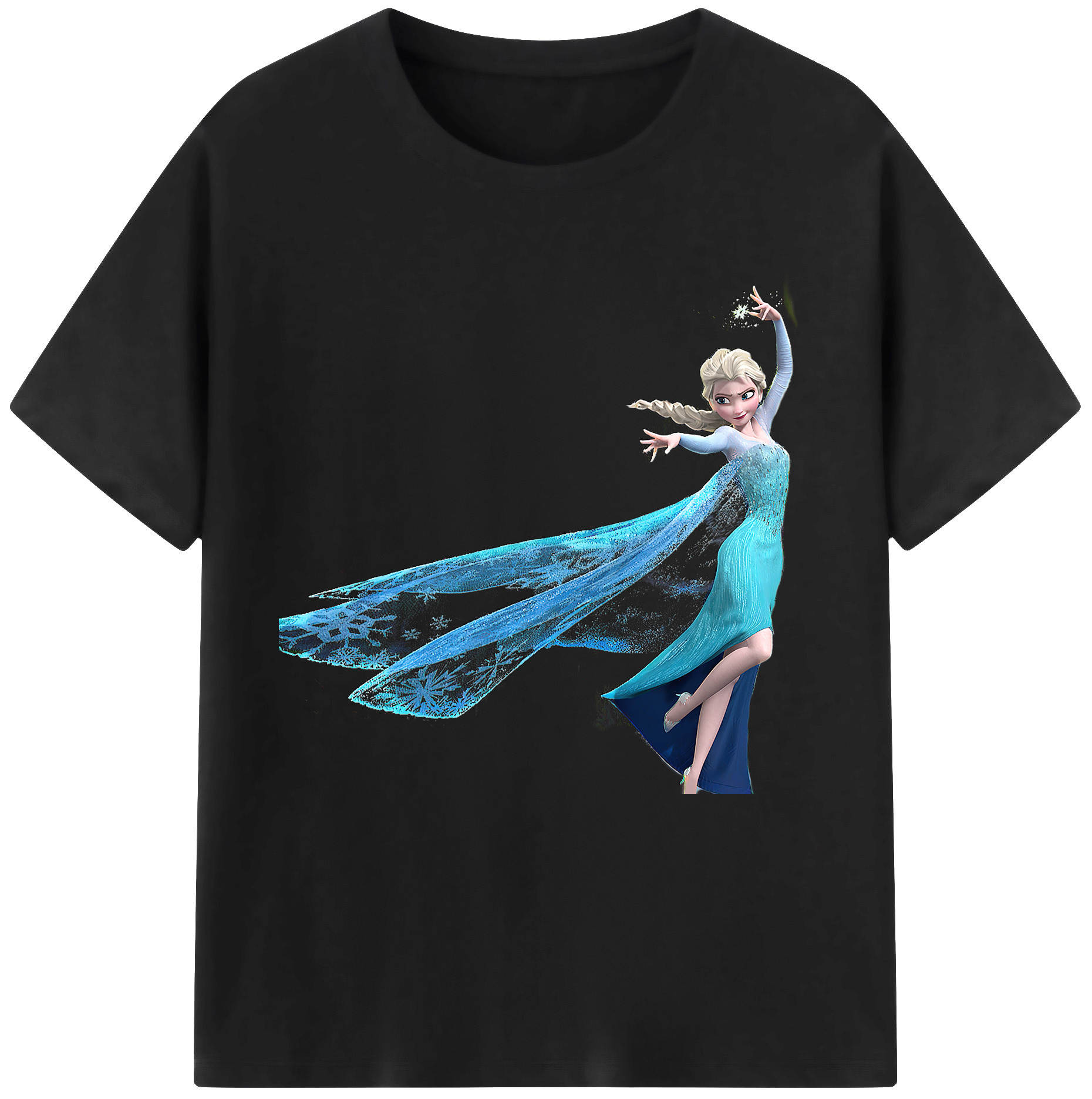 （画像用） アナと雪の女王 アンナ エルサ Frozen Anna Elsa 綿100％半袖Tシャツ（フロントプリント）