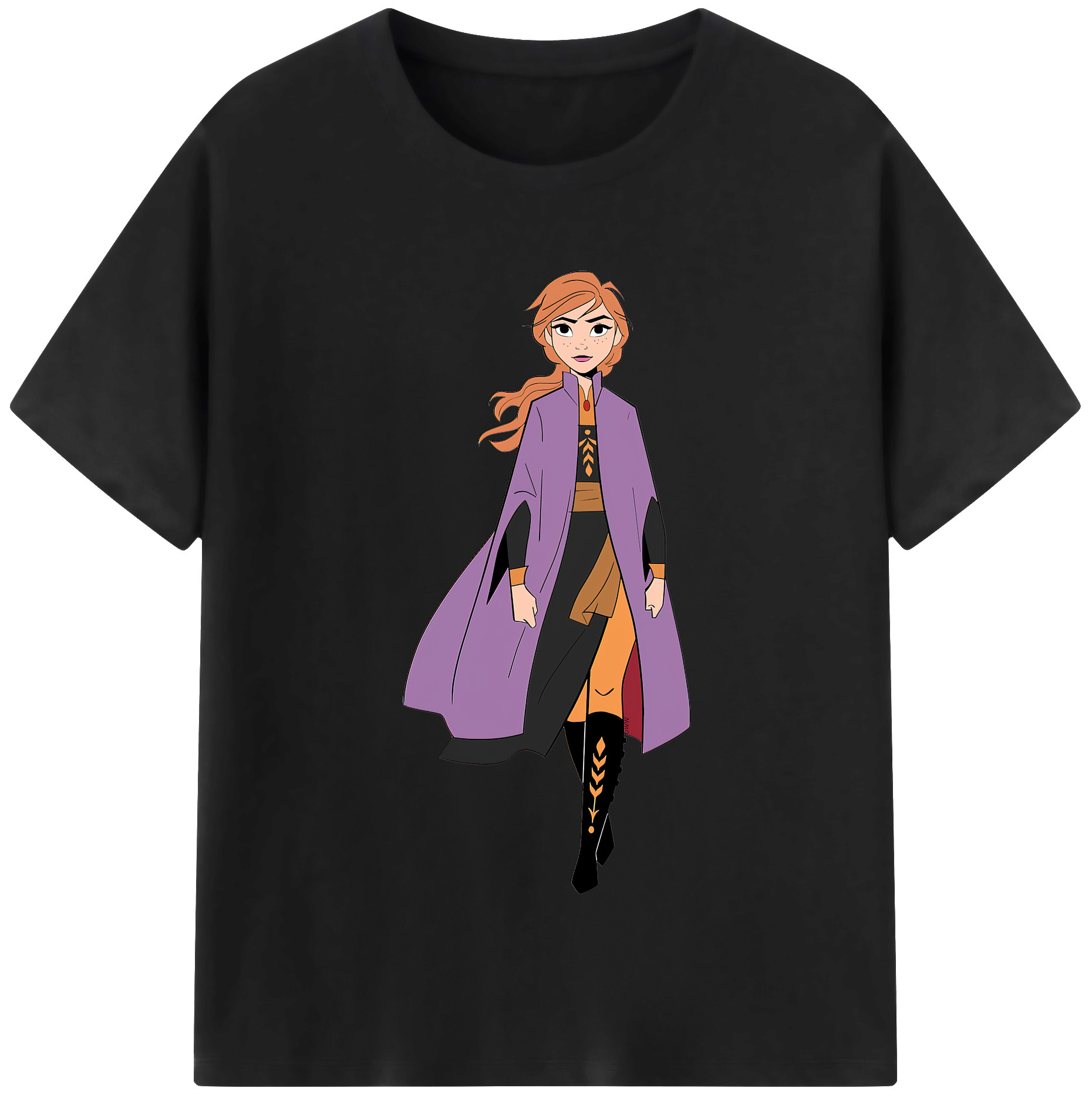 （画像用） アナと雪の女王 アンナ エルサ Frozen Anna Elsa 綿100％半袖Tシャツ（フロントプリント）