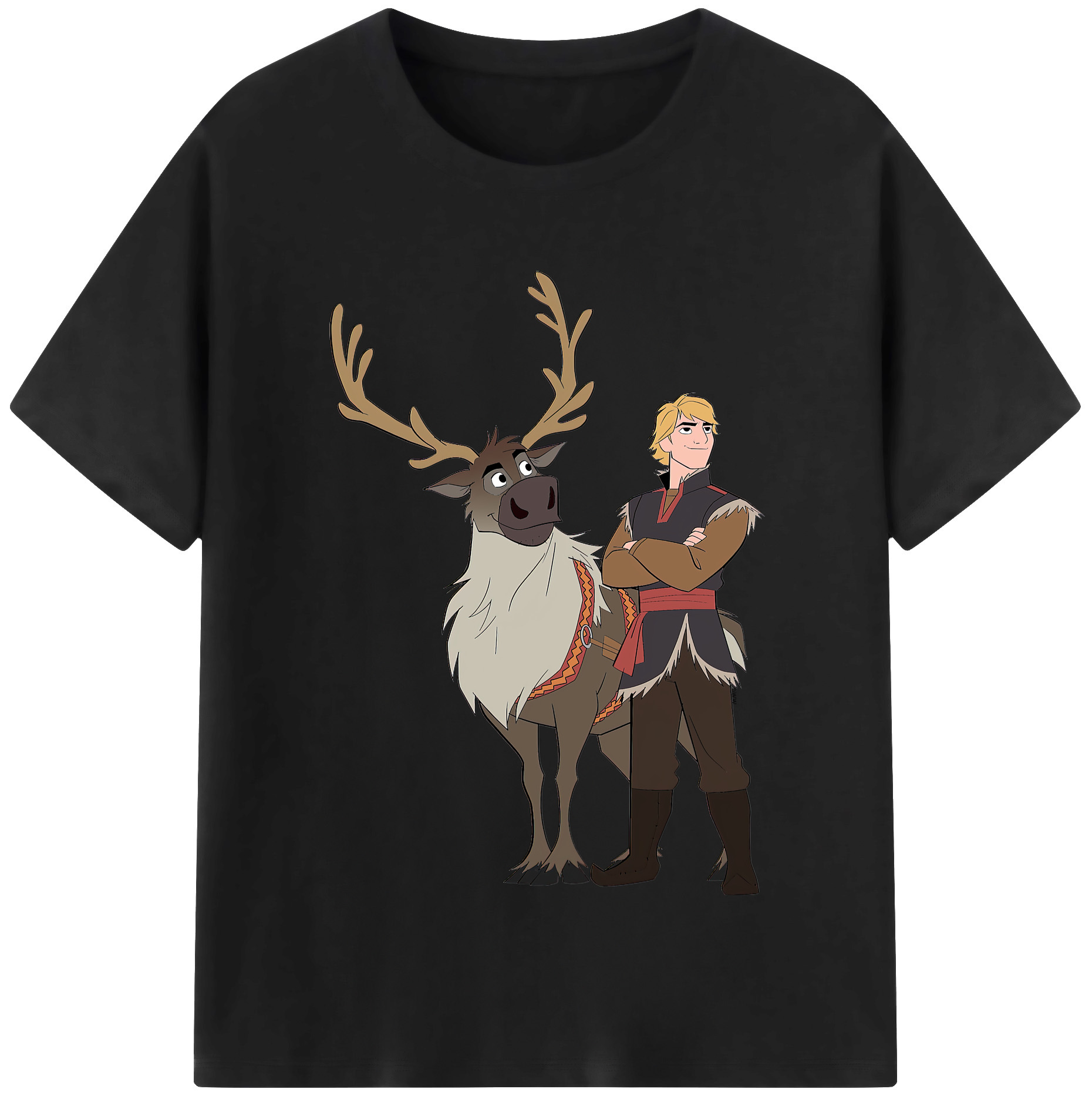 （画像用） アナと雪の女王 アンナ エルサ Frozen Anna Elsa 綿100％半袖Tシャツ（フロントプリント）