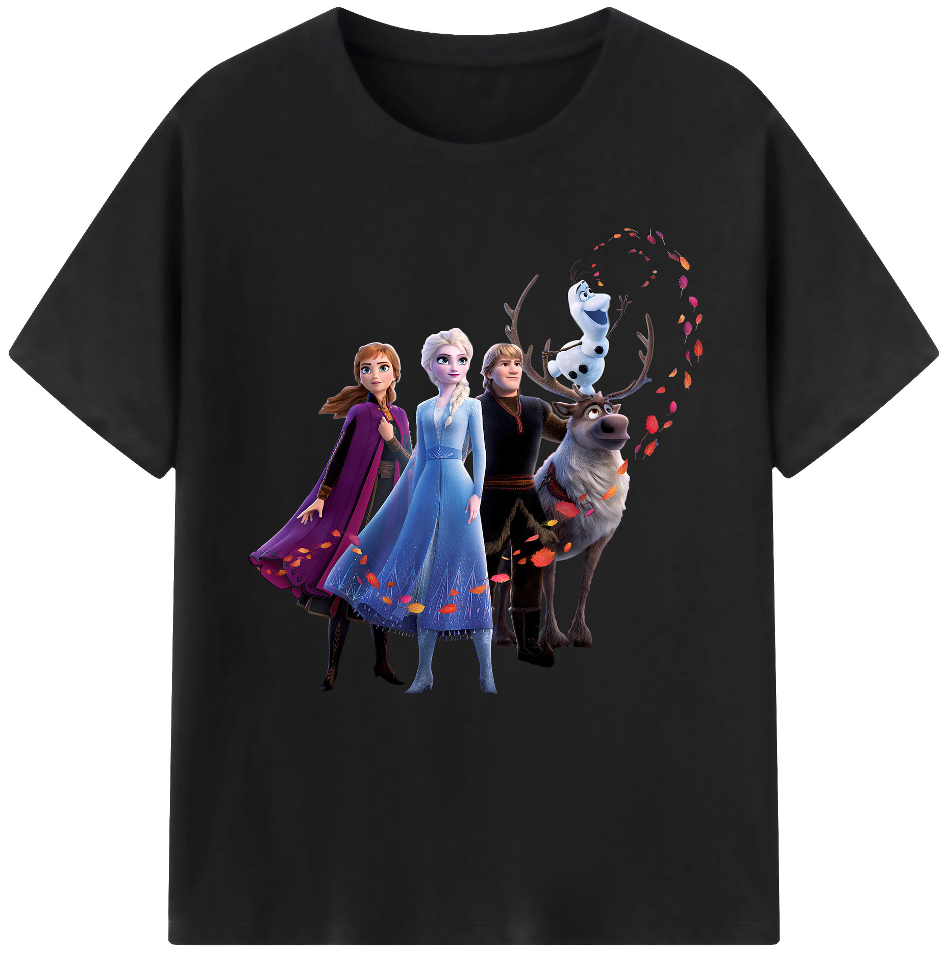 （画像用） アナと雪の女王 アンナ エルサ Frozen Anna Elsa 綿100％半袖Tシャツ（フロントプリント）
