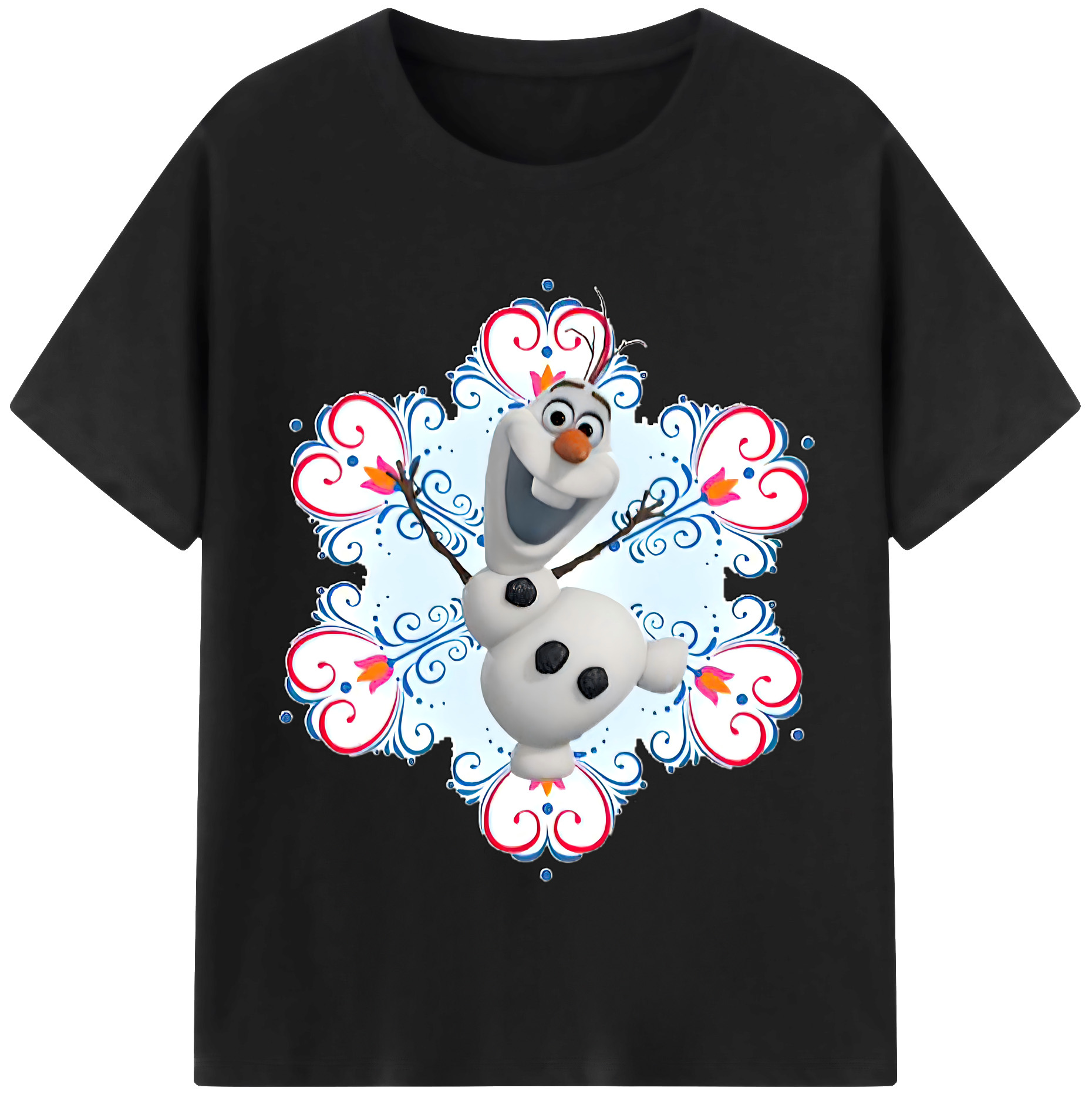 （画像用） アナと雪の女王 アンナ エルサ Frozen Anna Elsa 綿100％半袖Tシャツ（フロントプリント）
