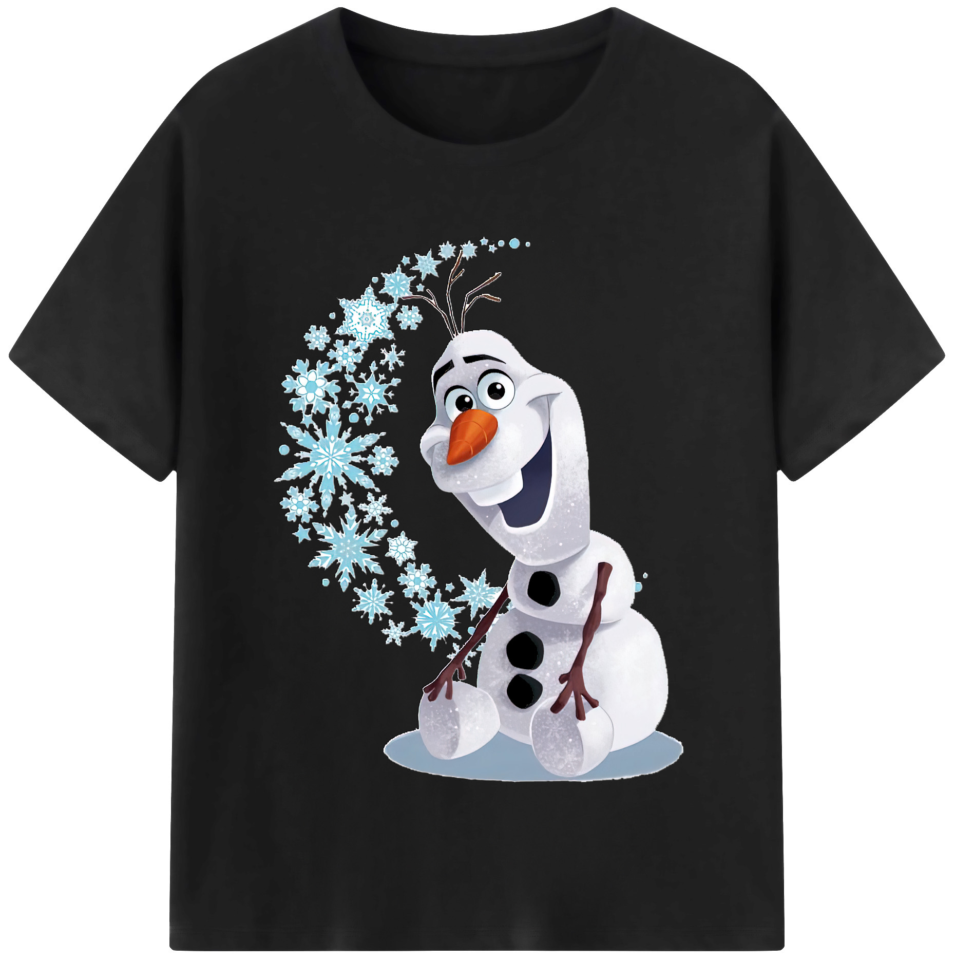 （画像用） アナと雪の女王 アンナ エルサ Frozen Anna Elsa 綿100％半袖Tシャツ（フロントプリント）