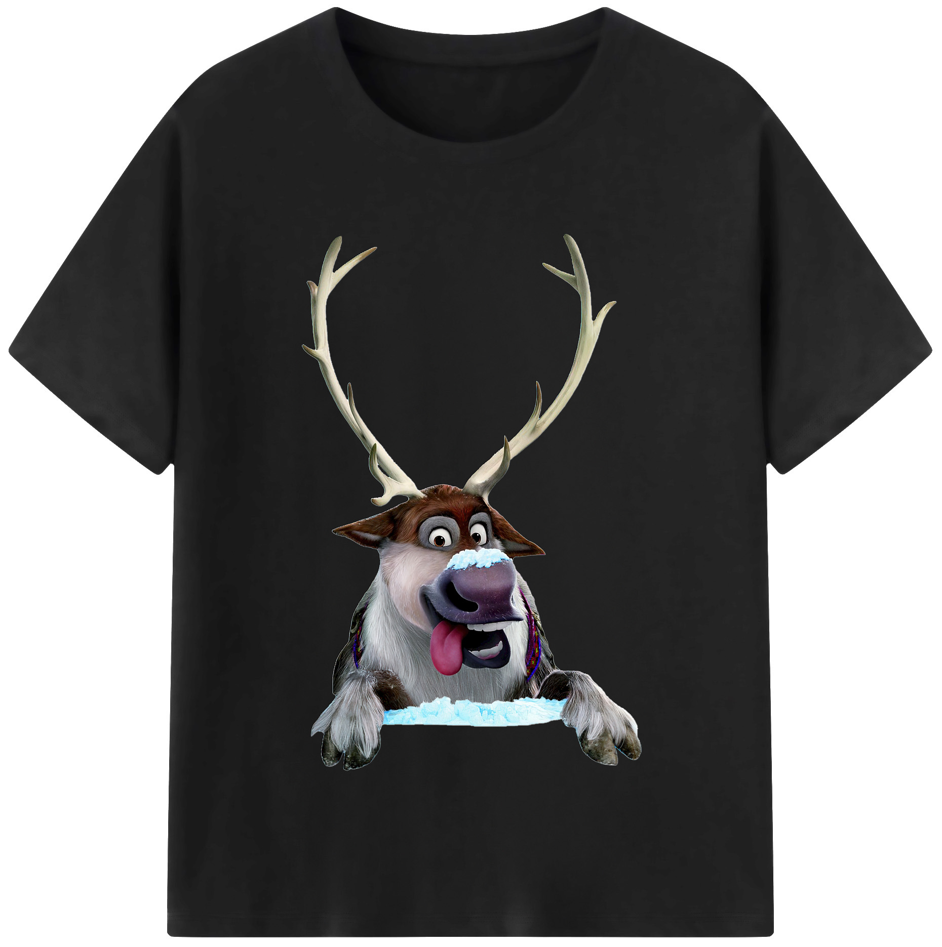 （画像用） アナと雪の女王 アンナ エルサ Frozen Anna Elsa 綿100％半袖Tシャツ（フロントプリント）