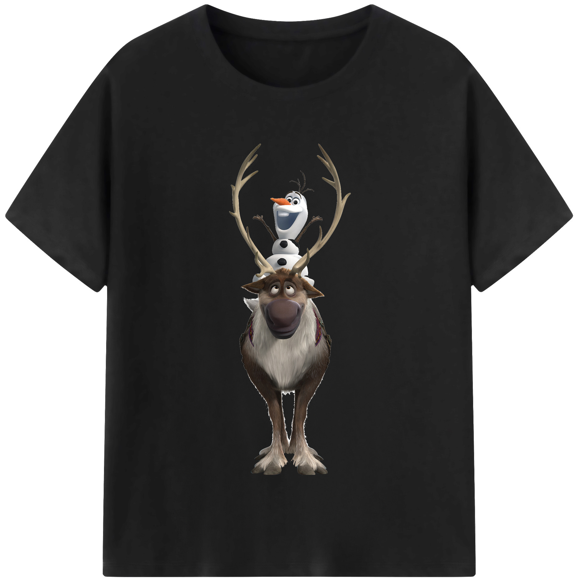 （画像用） アナと雪の女王 アンナ エルサ Frozen Anna Elsa 綿100％半袖Tシャツ（フロントプリント）